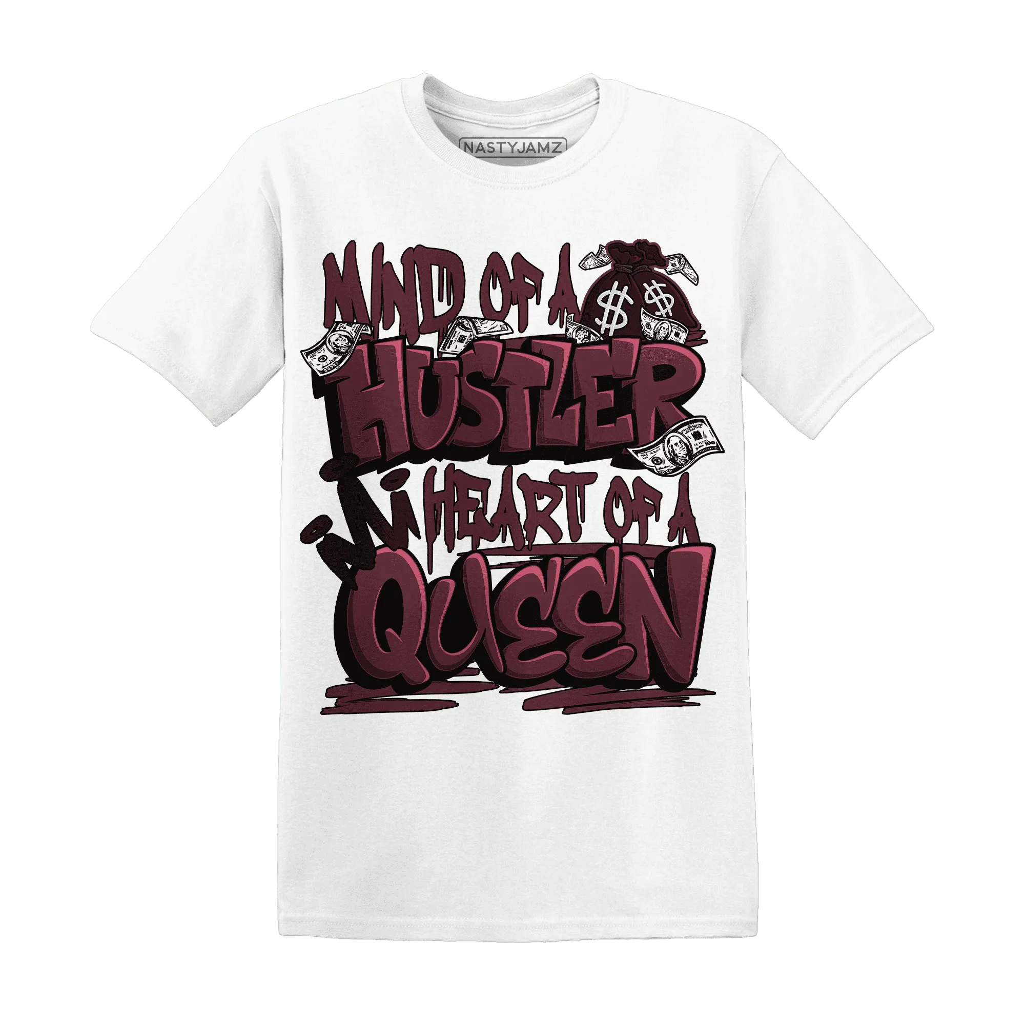 NastyJamz-VaporMax-Night-Maron-Burgundy-T-Shirt-Match-Hustler-Heart-Queen