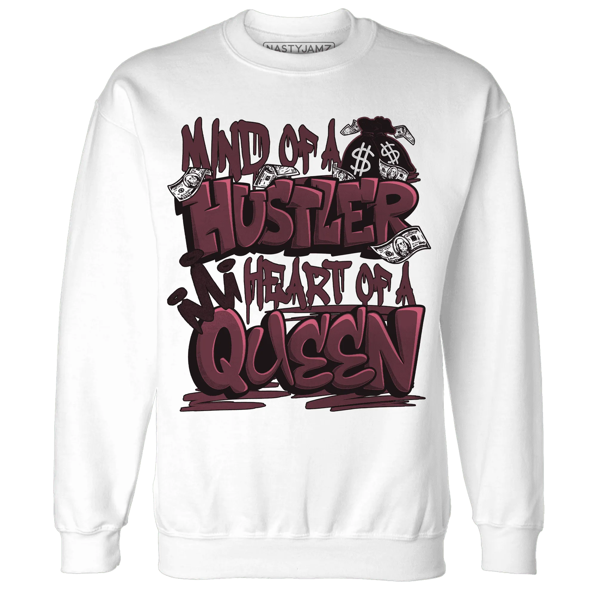 NastyJamz-VaporMax-Night-Maron-Burgundy-Sweatshirt-Match-Hustler-Heart-Queen