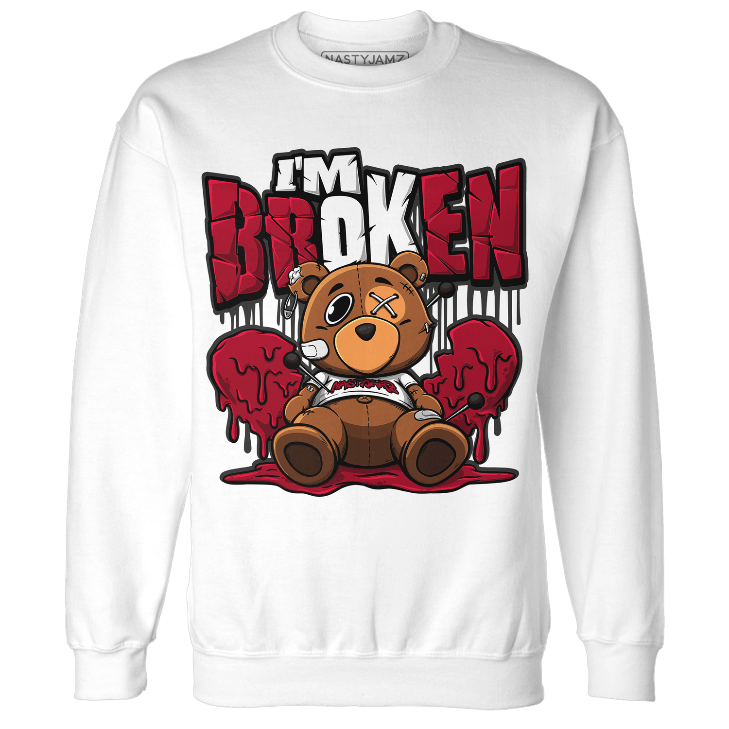 Retro Red Taxi 12s Sweatshirt Match Im Broken BER - NastyJamz