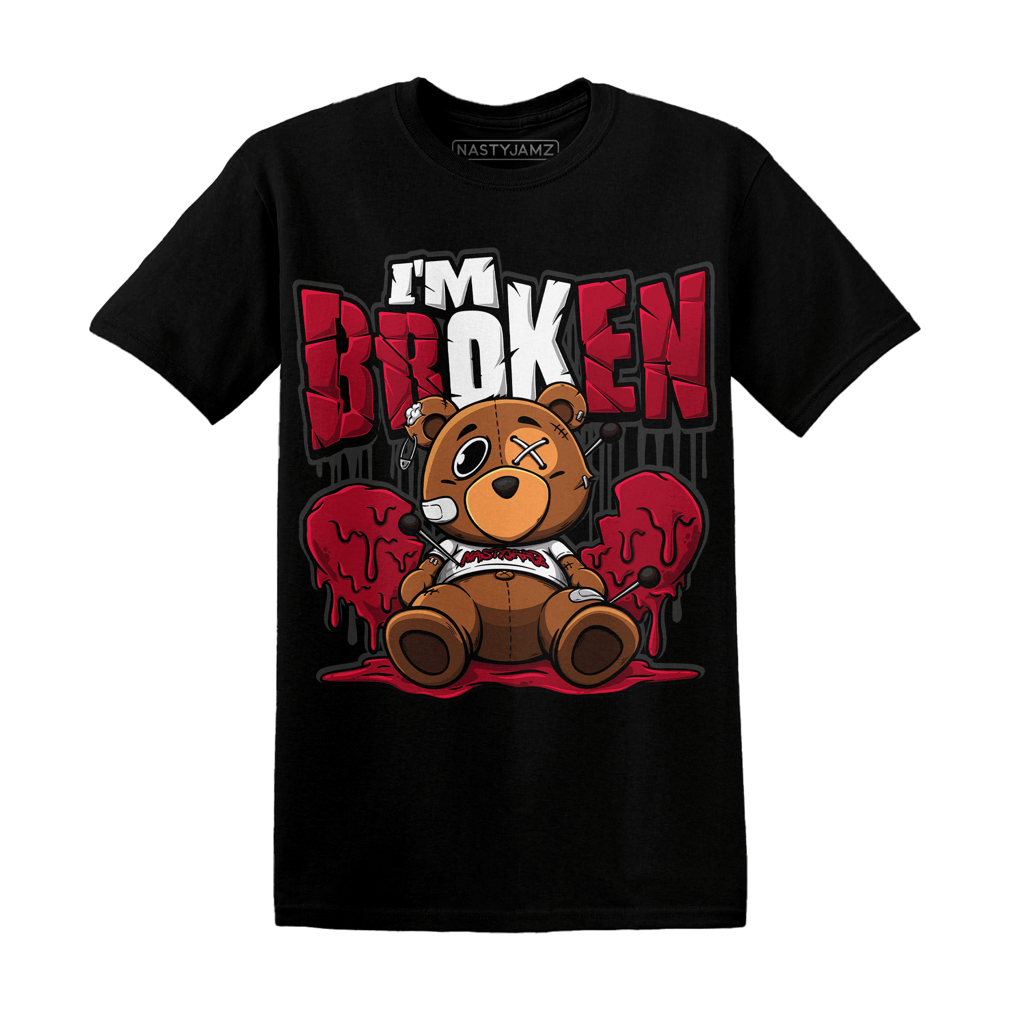 Retro Red Taxi 12s T Shirt Im Broken BER - NastyJamz