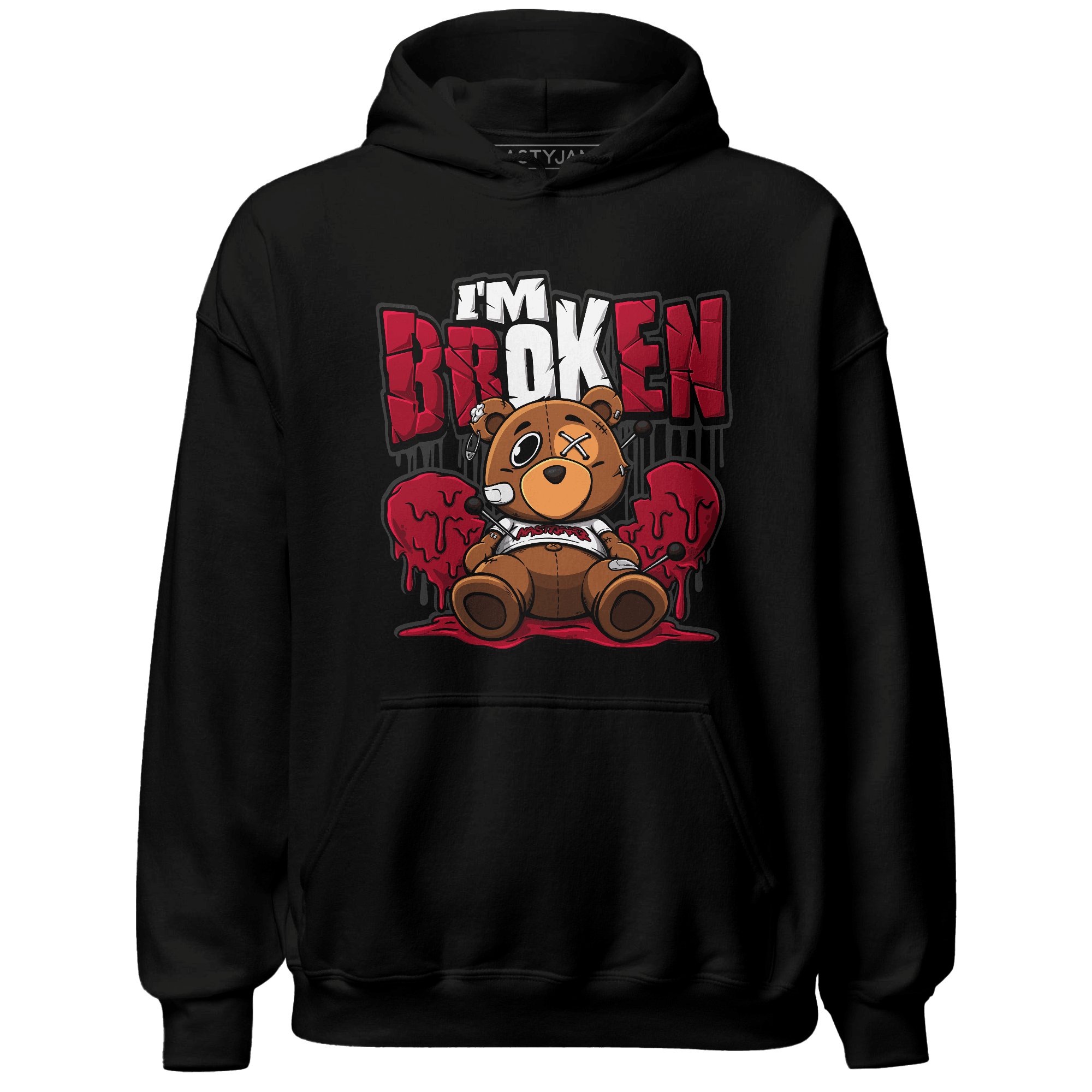 Retro Red Taxi 12s Hoodie Match Im Broken BER - NastyJamz