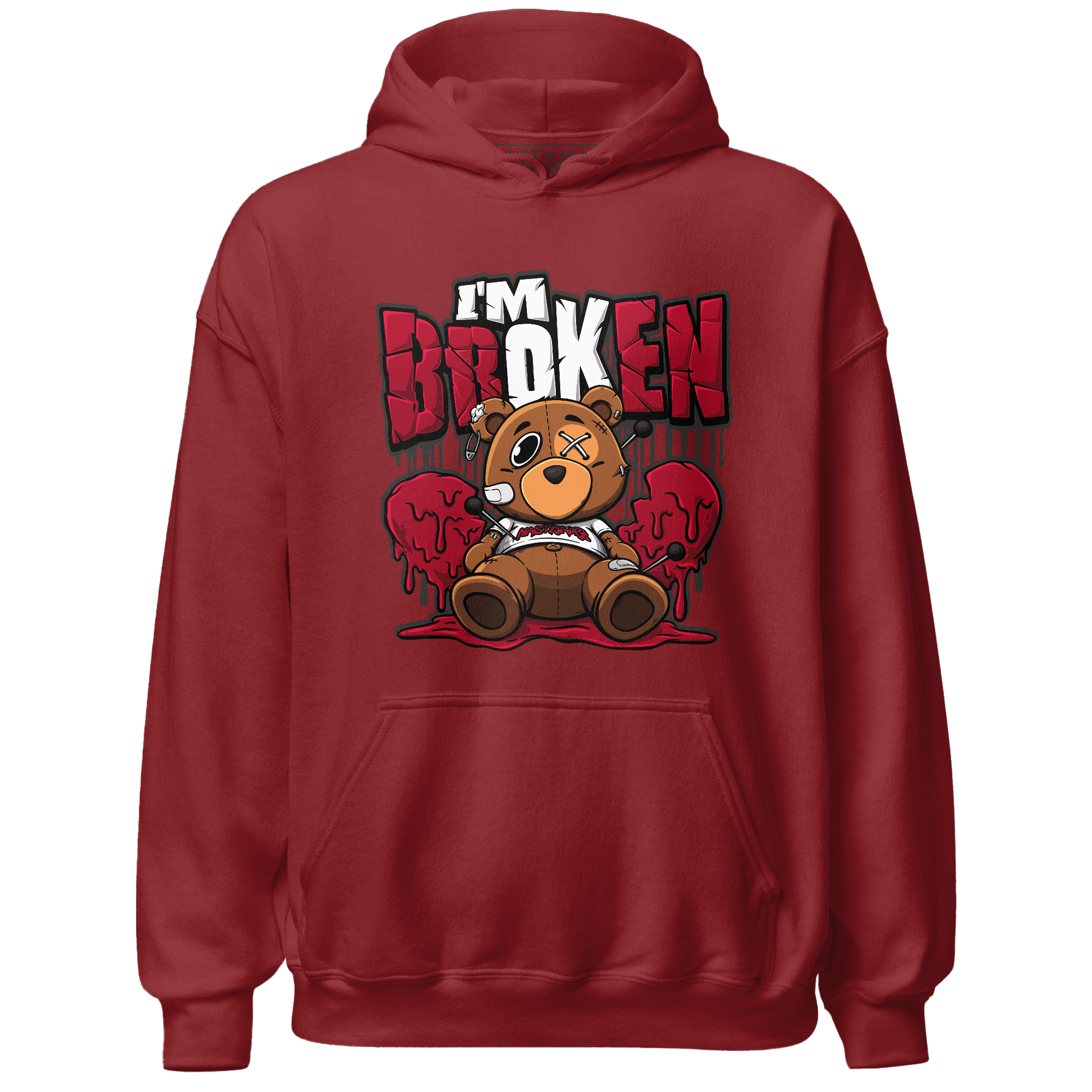 Retro Red Taxi 12s Hoodie Match Im Broken BER - NastyJamz