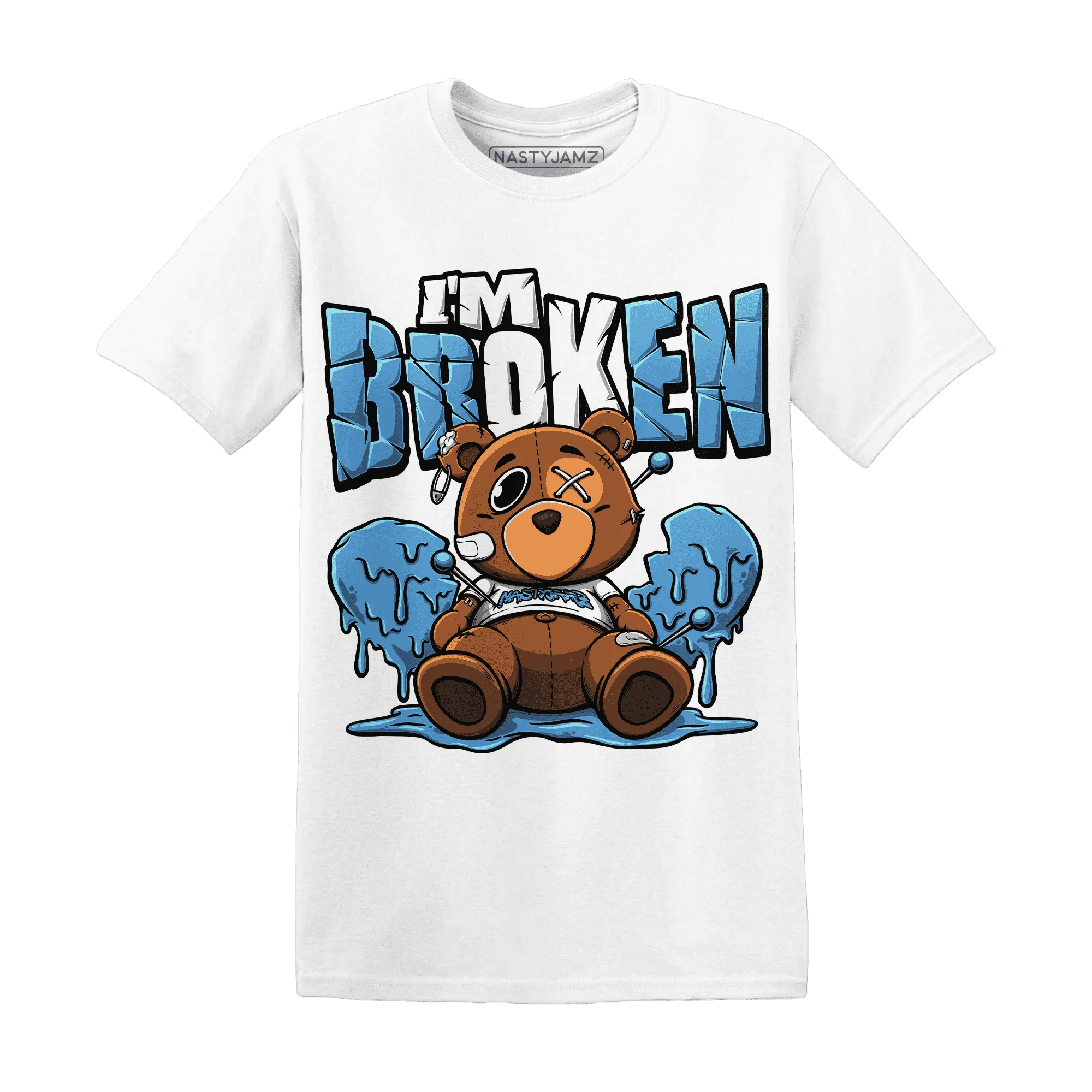 NastyJamz-Carolina-Blue-Univercitii-17s-T-Shirt-Match-Im-Broken-BER