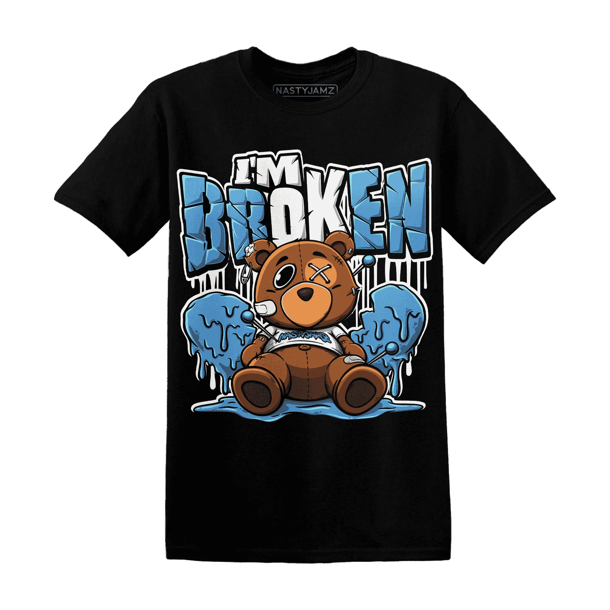 NastyJamz-Carolina-Blue-Univercitii-17s-T-Shirt-Match-Im-Broken-BER