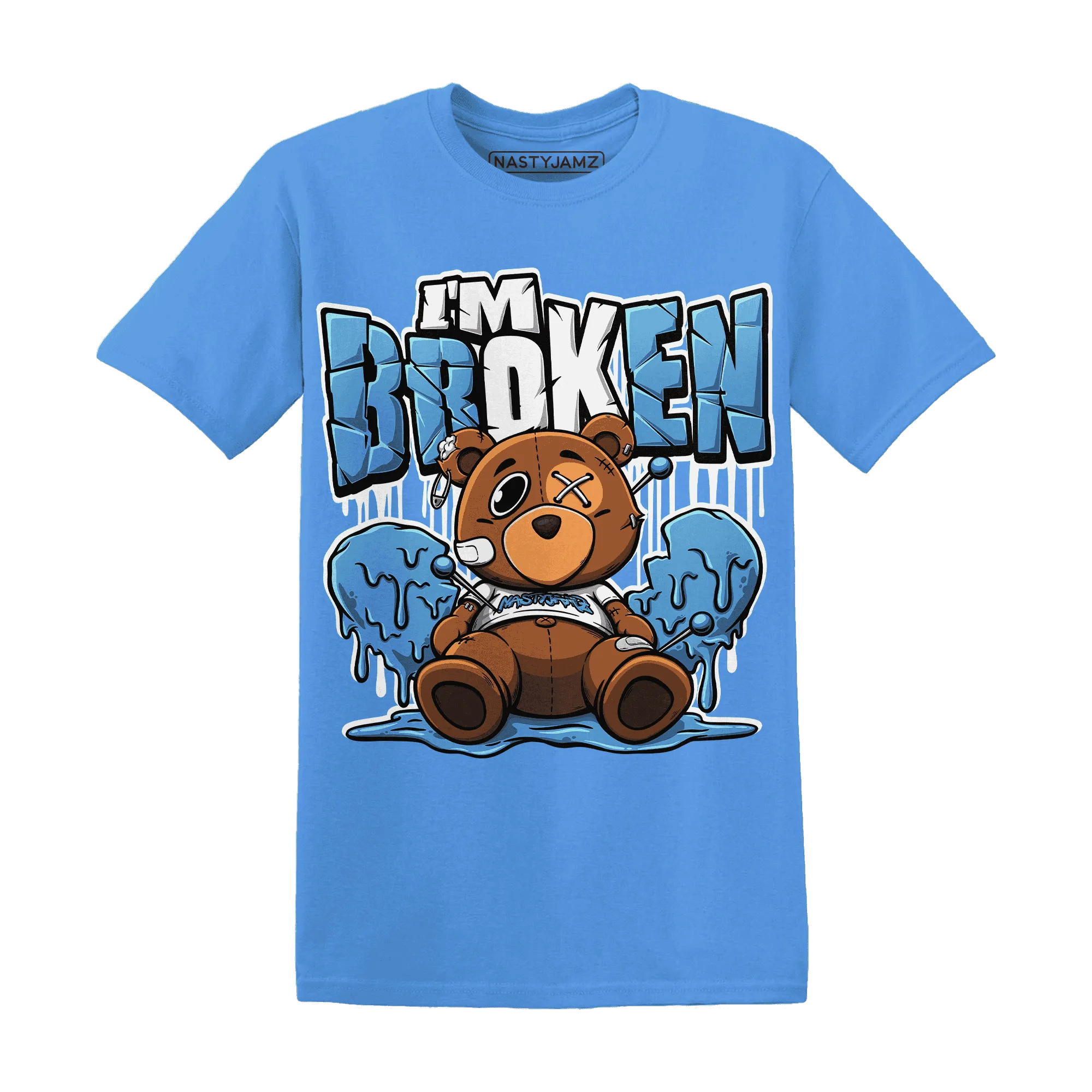 NastyJamz-Carolina-Blue-Univercitii-17s-T-Shirt-Match-Im-Broken-BER