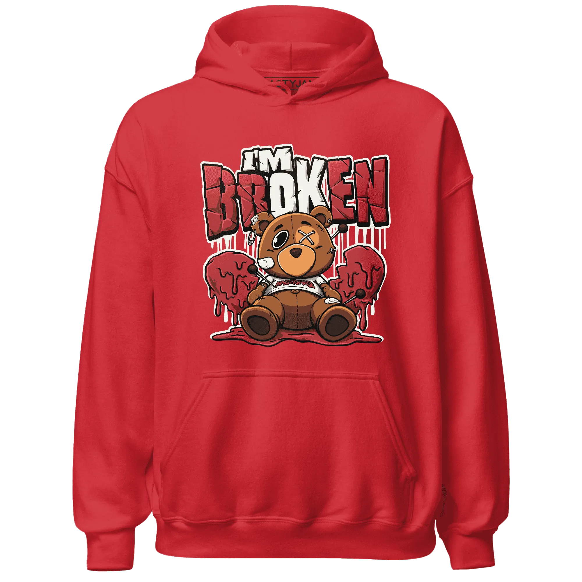 Black-Toe-Reimagined-Red-White-1s-NastyJamz-Hoodie-Match-Im-Broken-BER