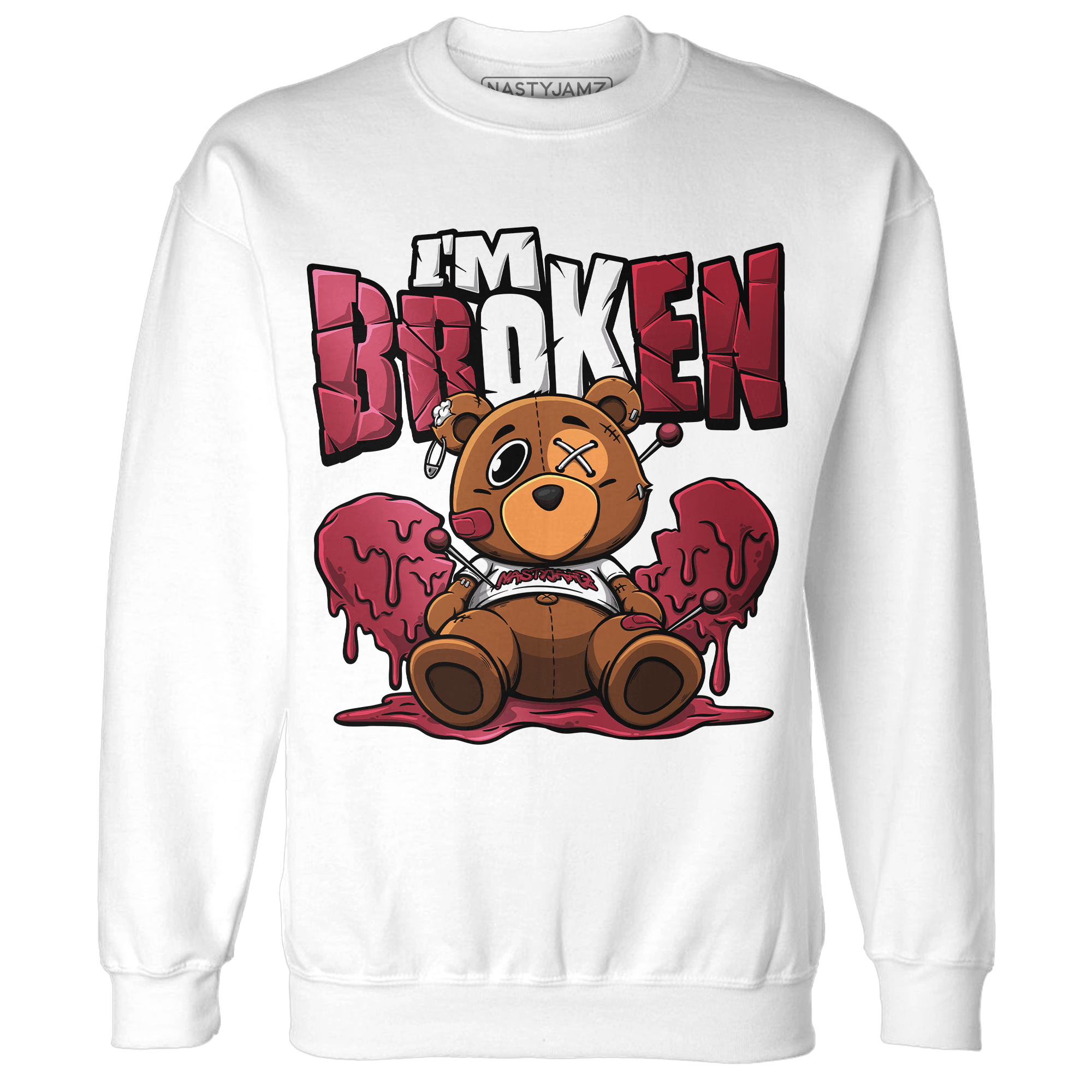 High 85 Metallic Burgundy 1s Sweatshirt Match Im Broken BER - NastyJamz