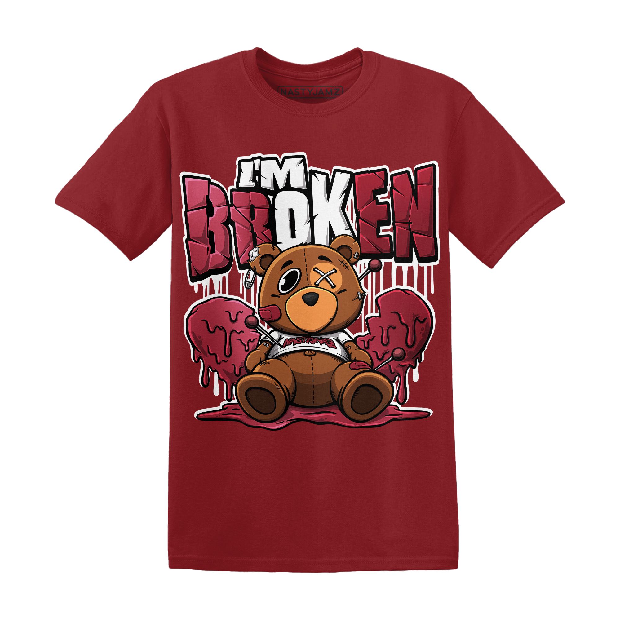 High 85 Metallic Burgundy 1s T Shirt Match Im Broken BER - NastyJamz