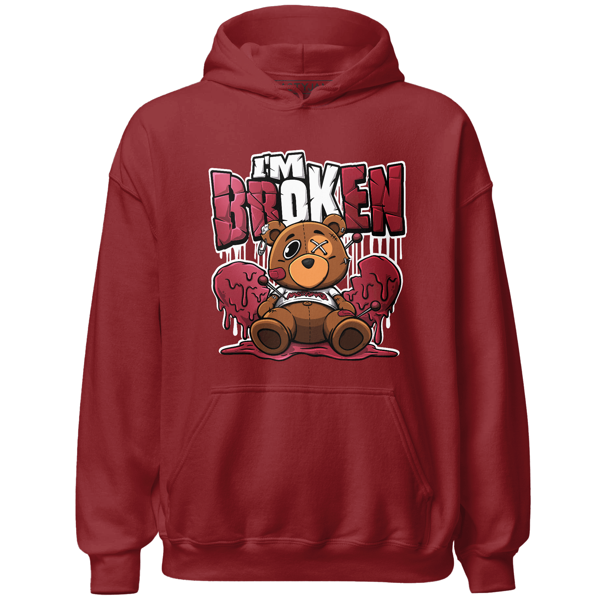 High 85 Metallic Burgundy 1s Hoodie Match Im Broken BER - NastyJamz