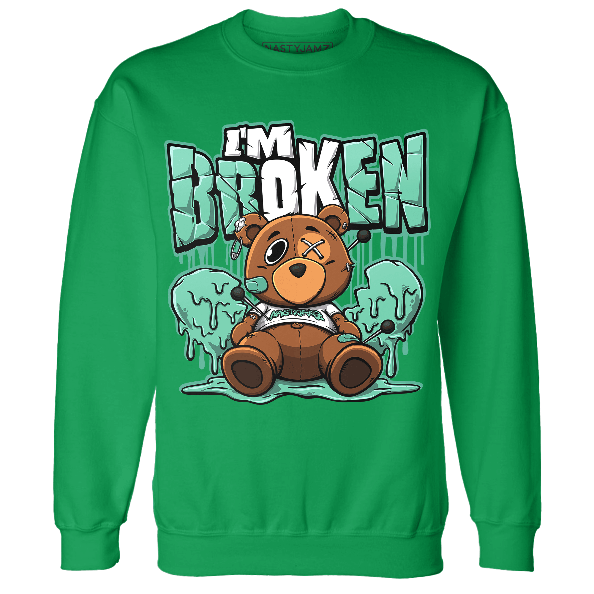 High OG Green Glow 1s Sweatshirt Match Im Broken BER - NastyJamz