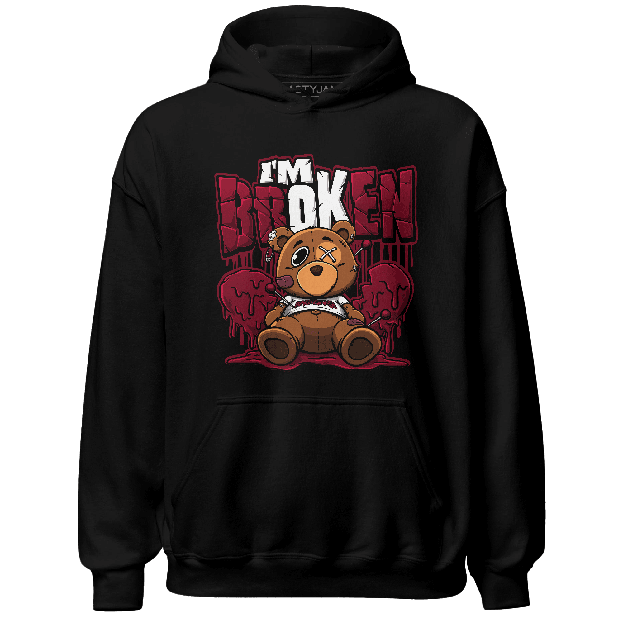 High White Team Red 1s Hoodie Match Im Broken BER - NastyJamz