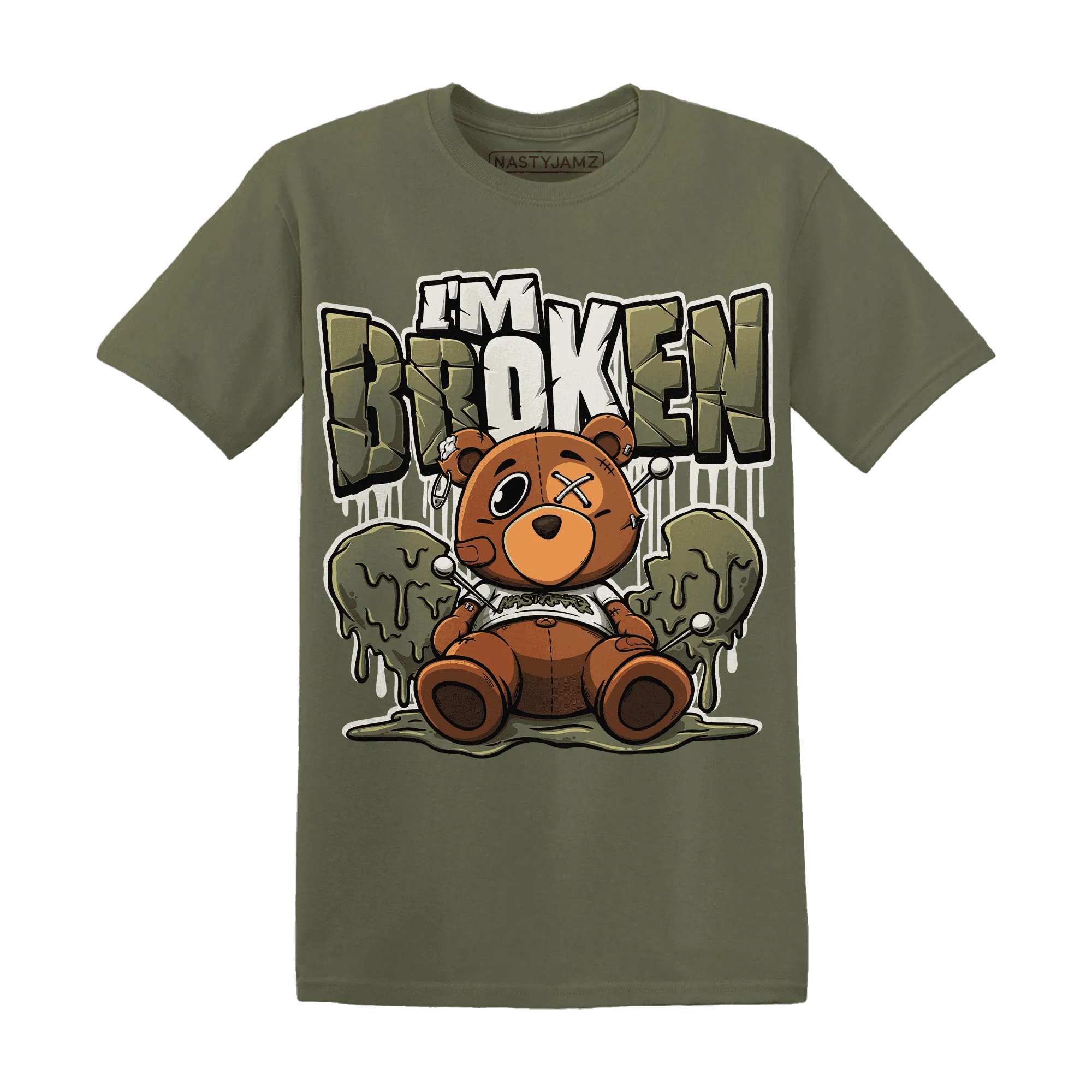 NastyJamz-Medium-Olive-1s-T-Shirt-Match-Im-Broken-BER