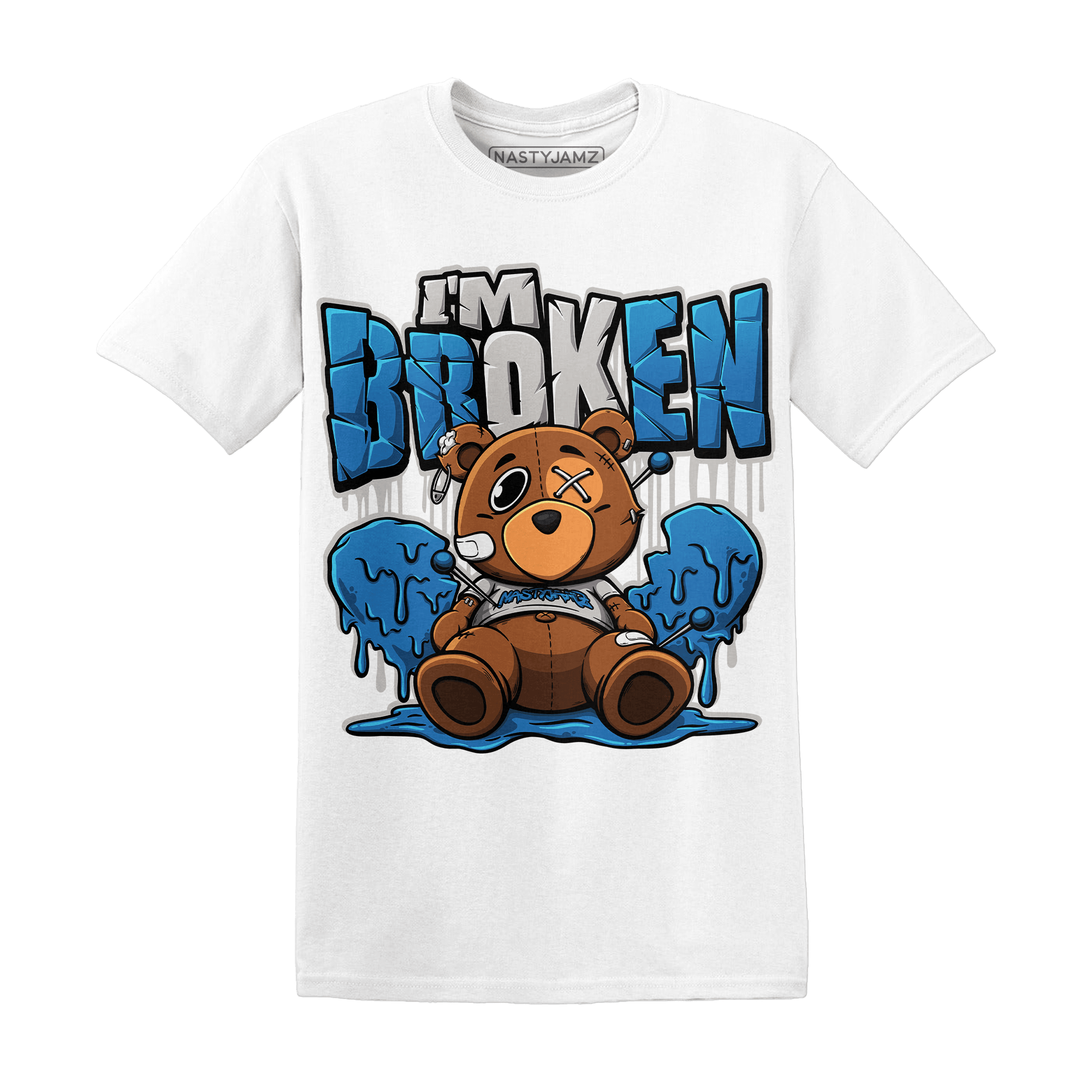 Industrial Blue 4s T Shirt Im Broken BER - NastyJamz