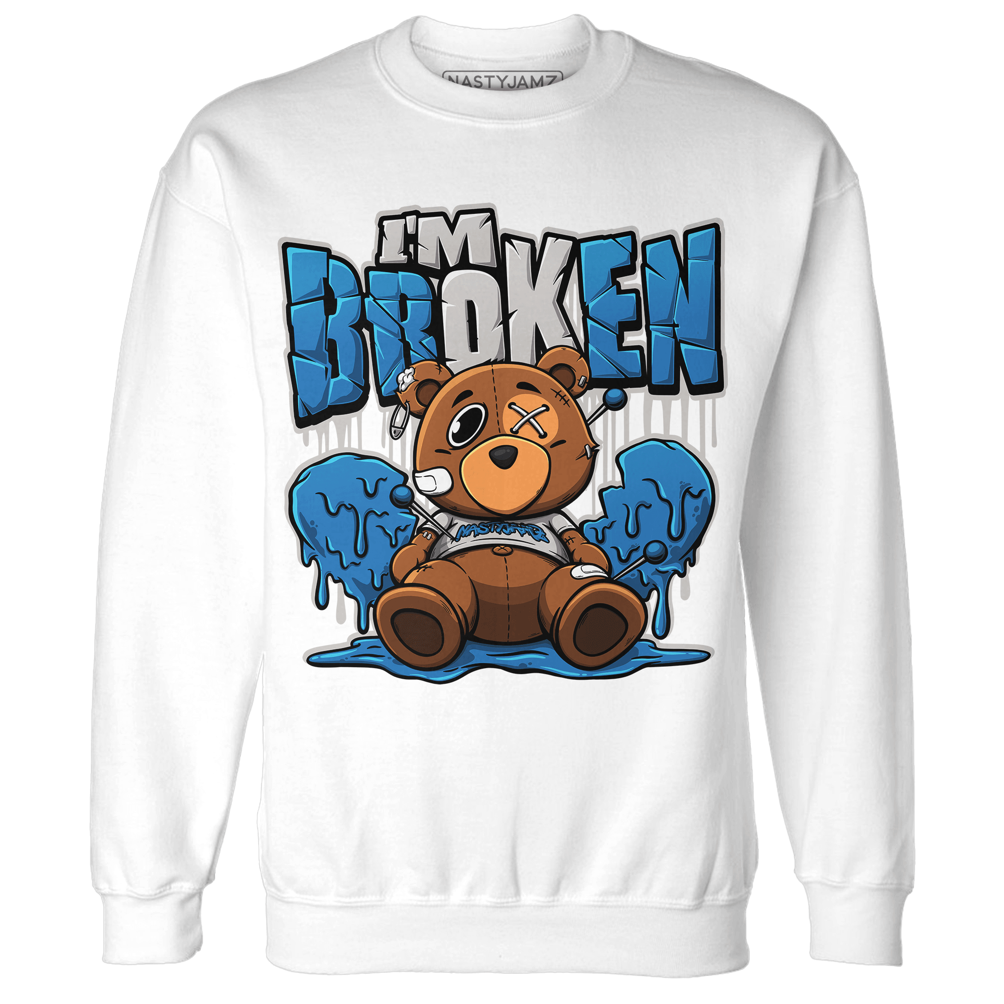 Industrial Blue 4s Sweatshirt Match Im Broken BER - NastyJamz