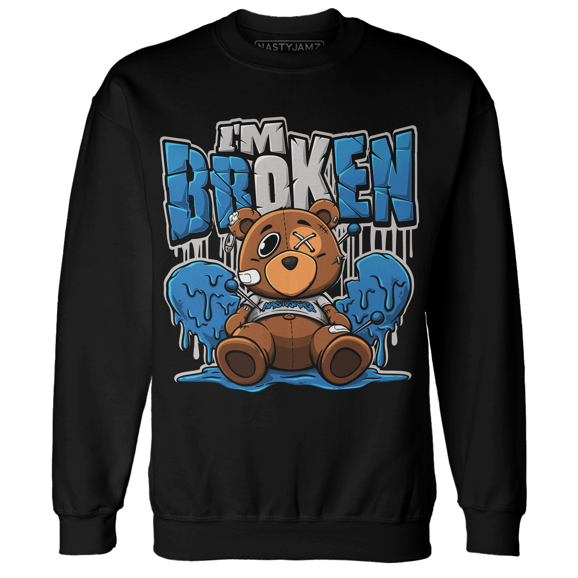 Industrial Blue 4s Sweatshirt Match Im Broken BER - NastyJamz