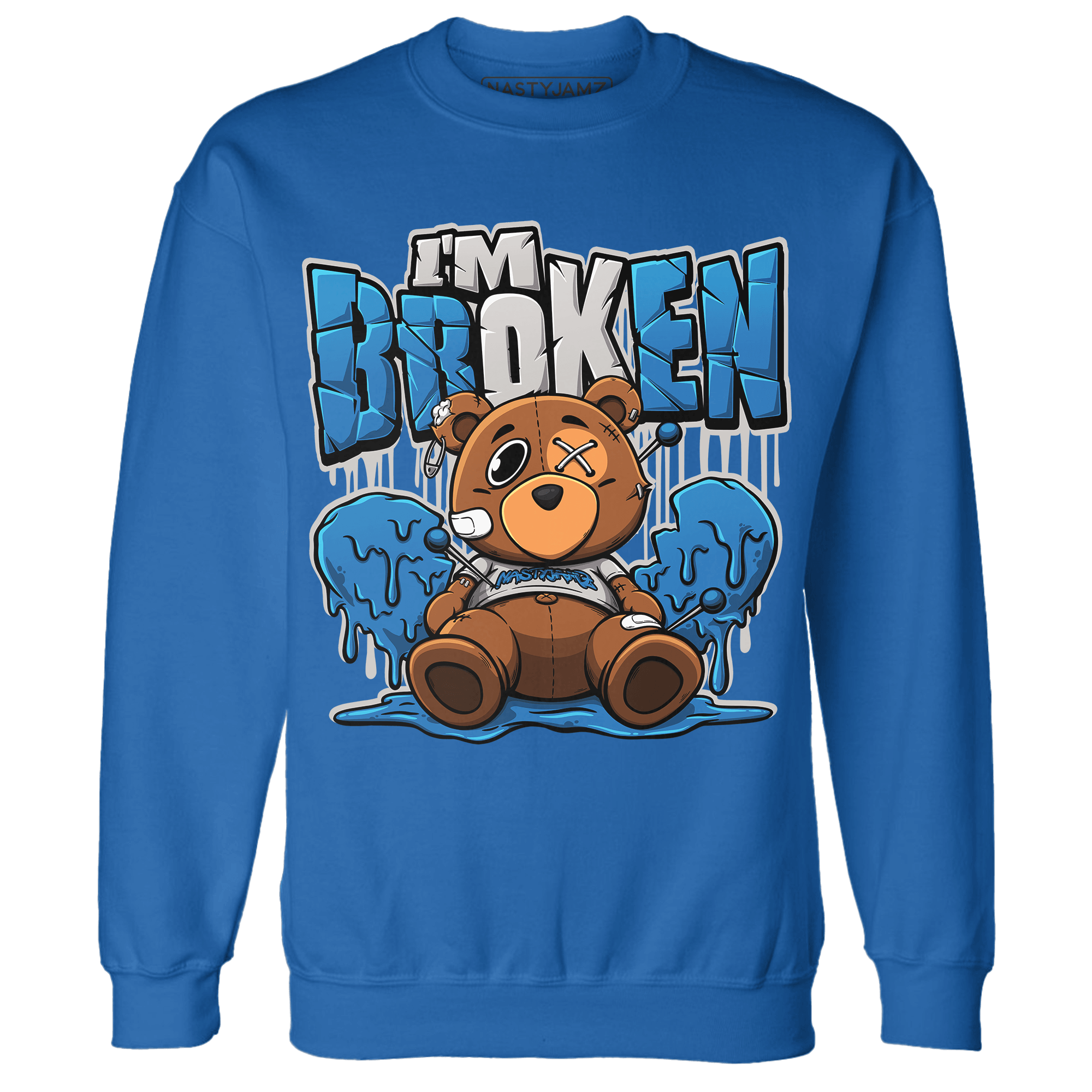 Industrial Blue 4s Sweatshirt Match Im Broken BER - NastyJamz