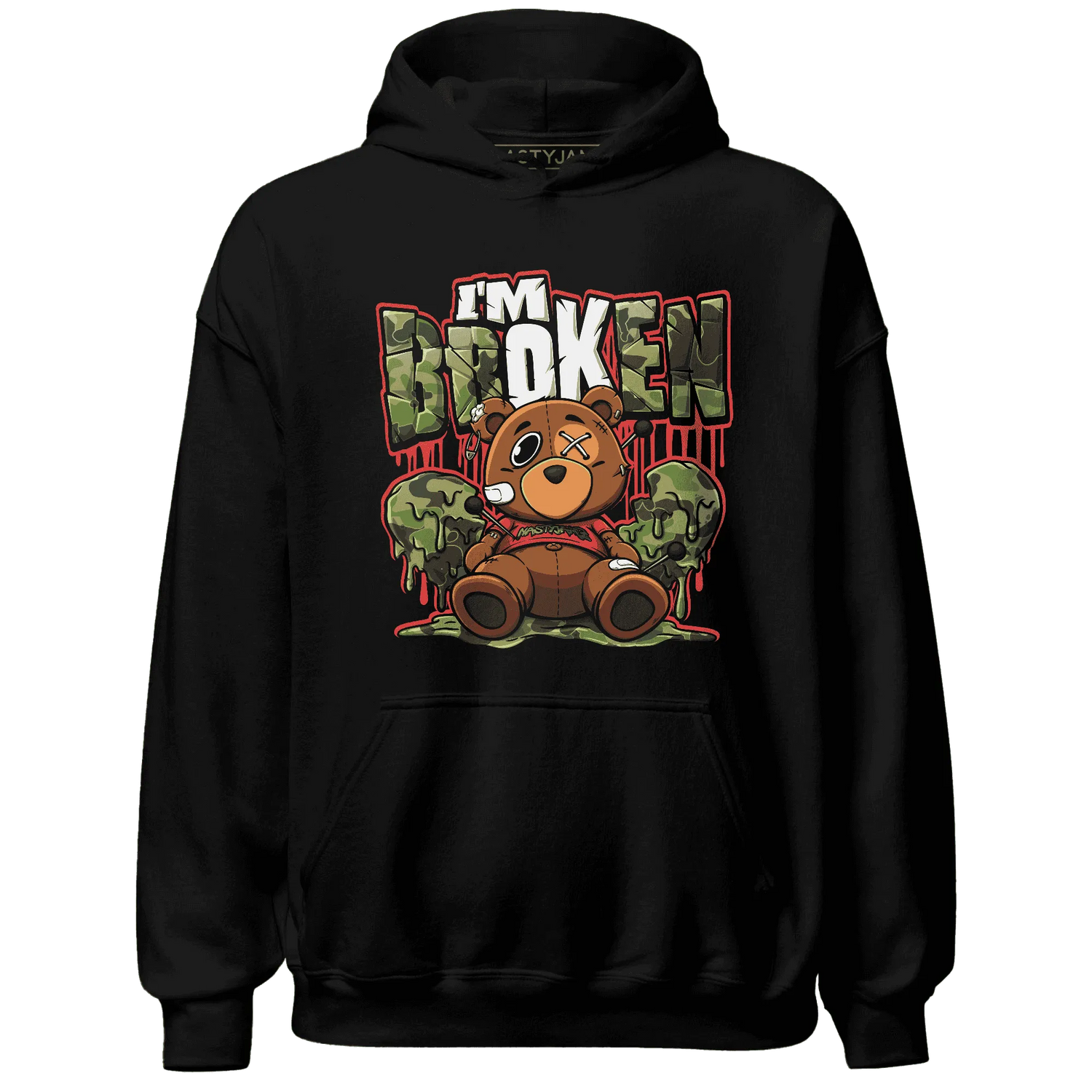 AM-90-Dark-Sage-Solar-Red-NastyJamz-Hoodie-Match-Im-Broken-BER