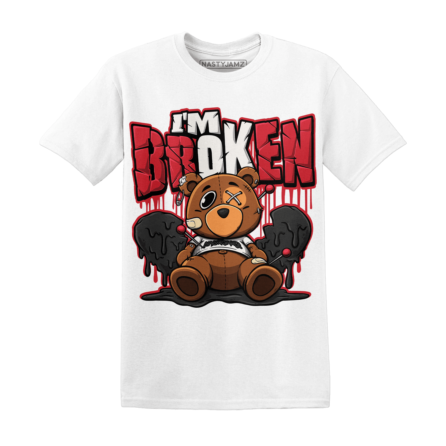 Jumman Jack University Red T Shirt Im Broken BER - NastyJamz