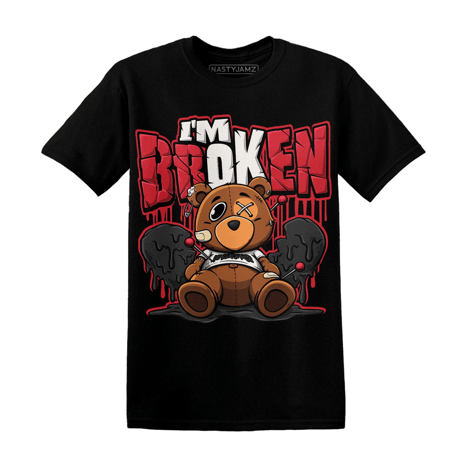 Jumman Jack University Red T Shirt Im Broken BER - NastyJamz