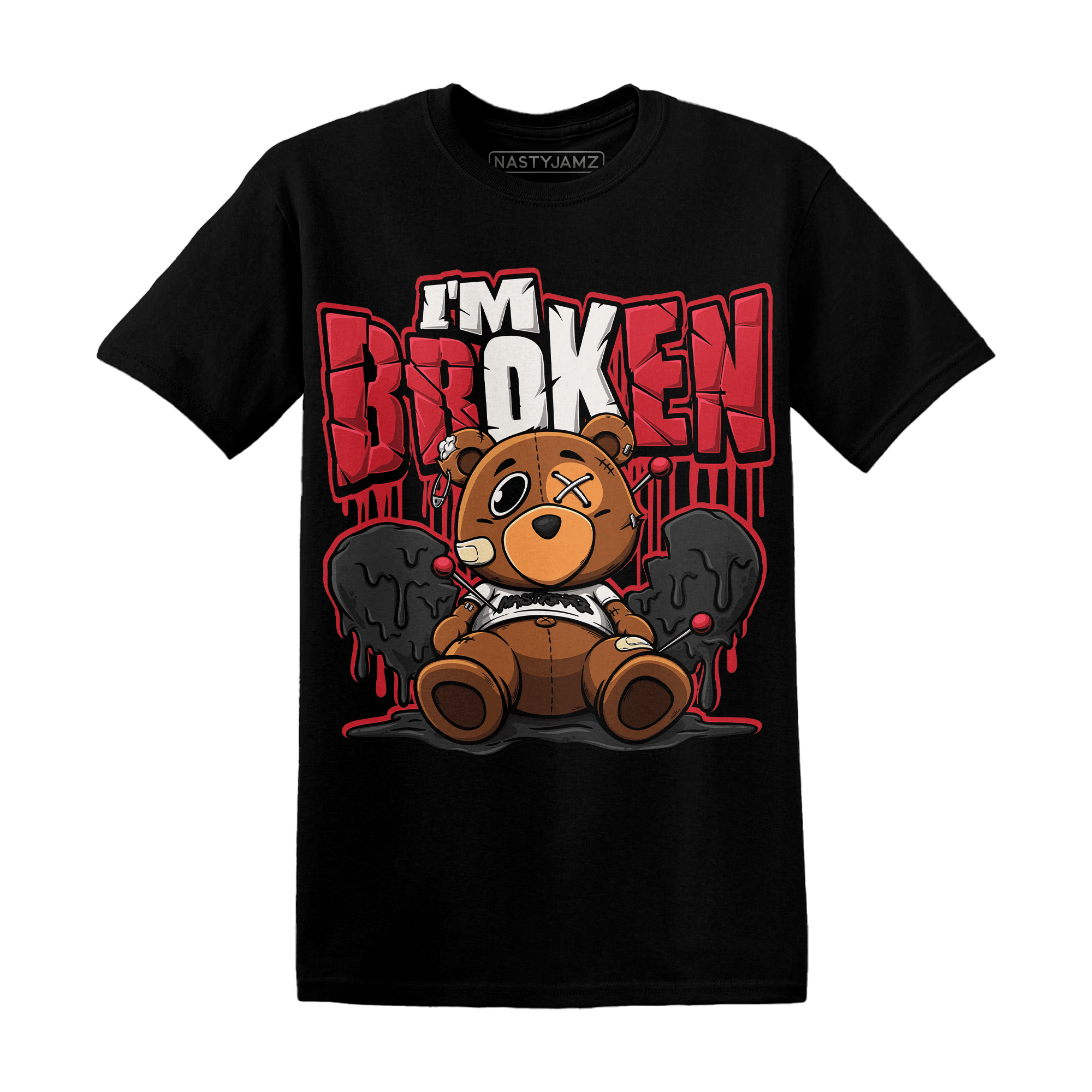 Jumman Jack University Red T Shirt Im Broken BER - NastyJamz
