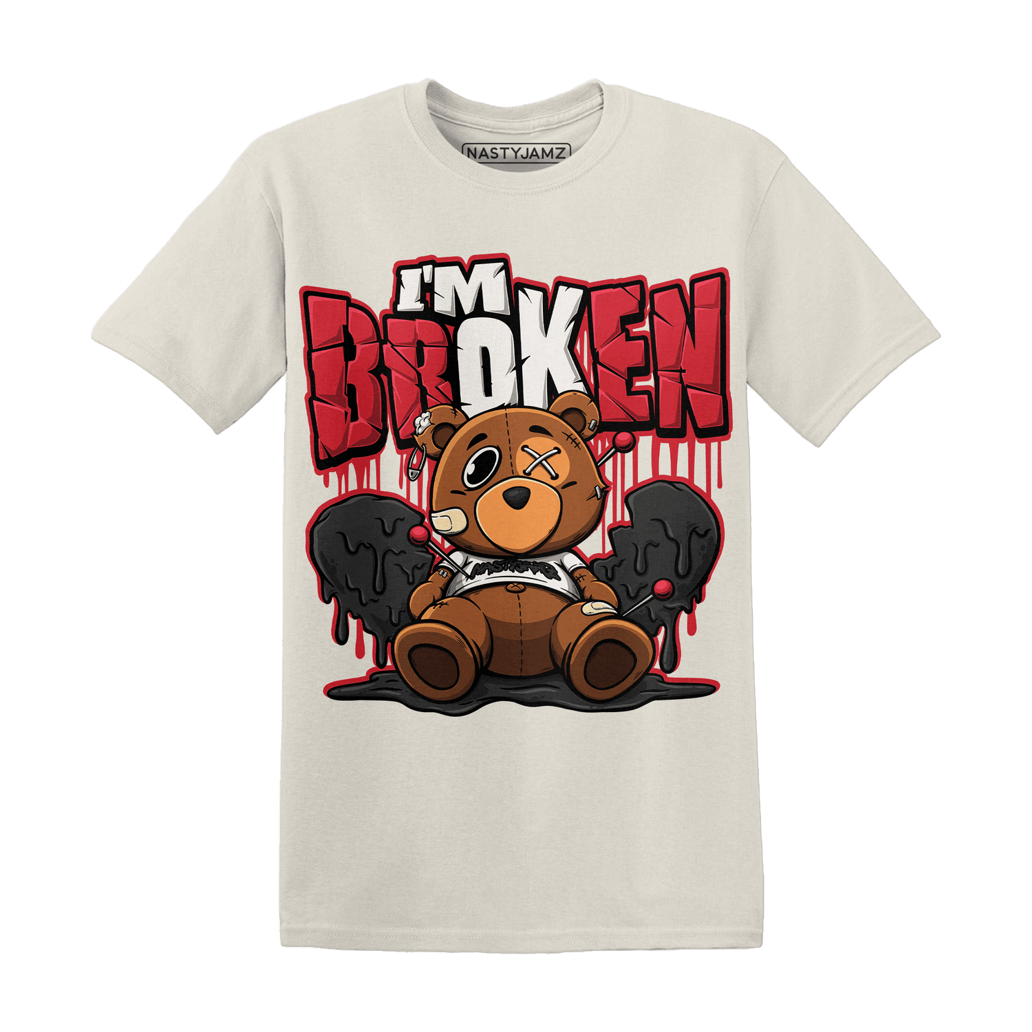 Jumman Jack University Red T Shirt Im Broken BER - NastyJamz