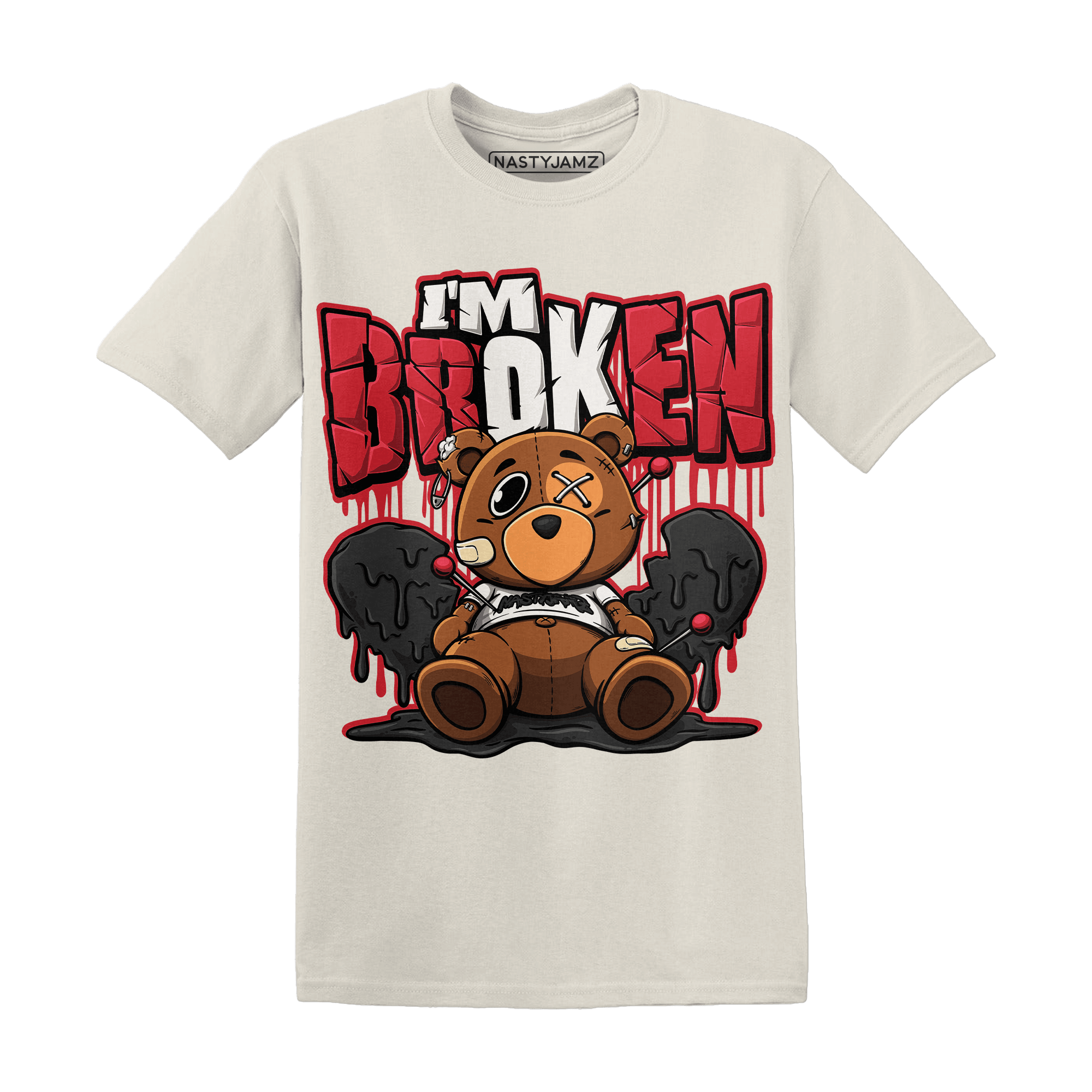 Jumman Jack University Red T Shirt Im Broken BER - NastyJamz