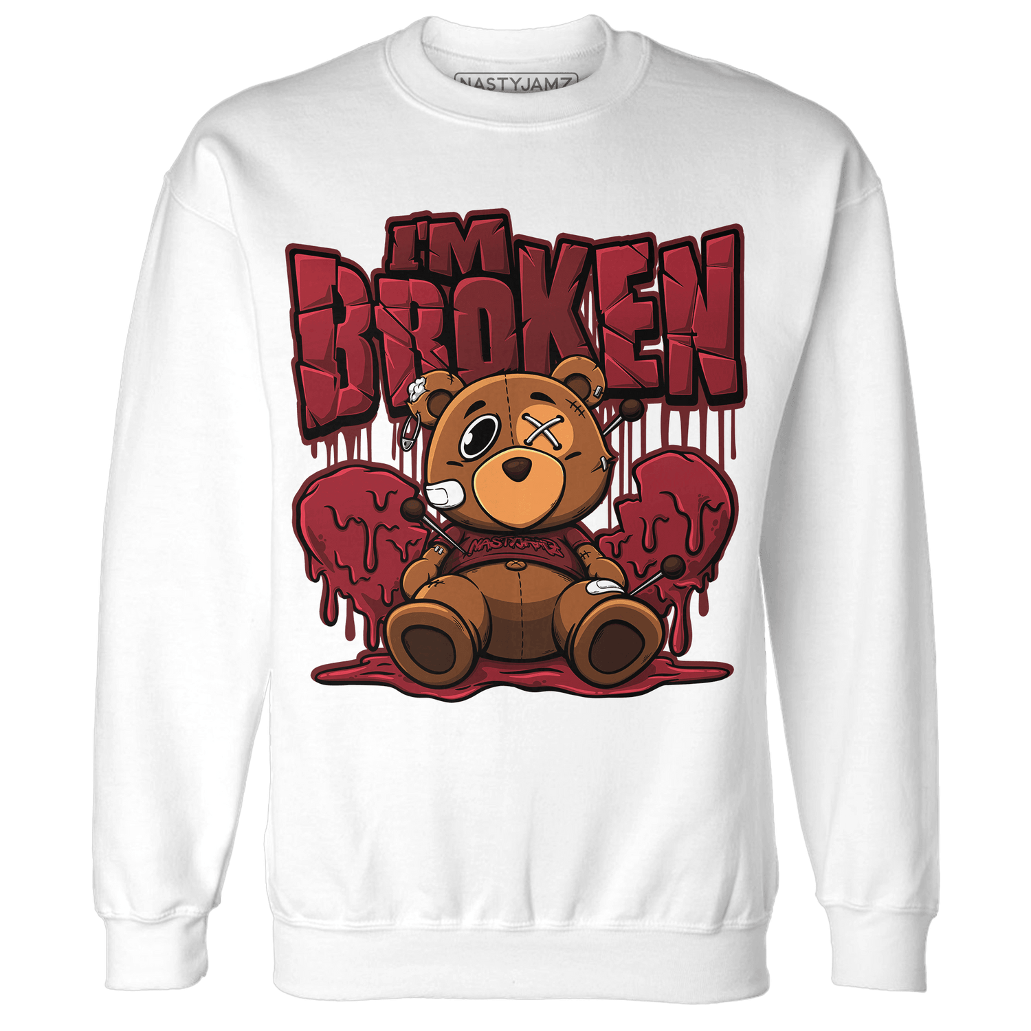 Cherry 12s Sweatshirt Match Im Broken BER - NastyJamz