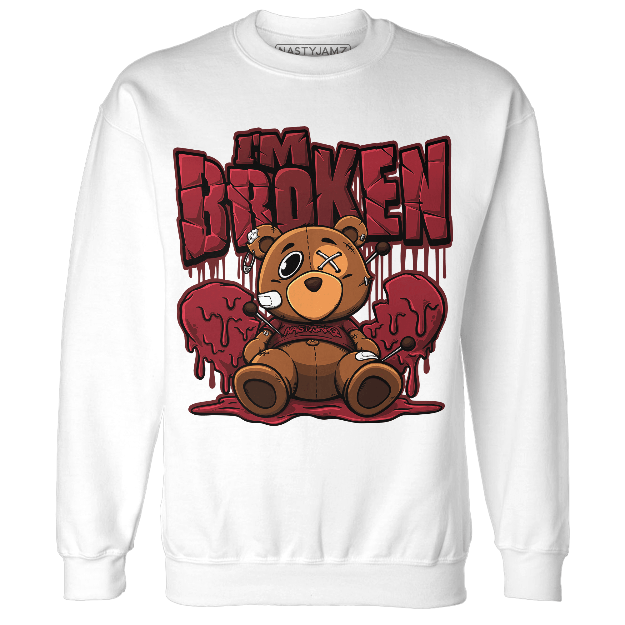Cherry 12s Sweatshirt Match Im Broken BER - NastyJamz