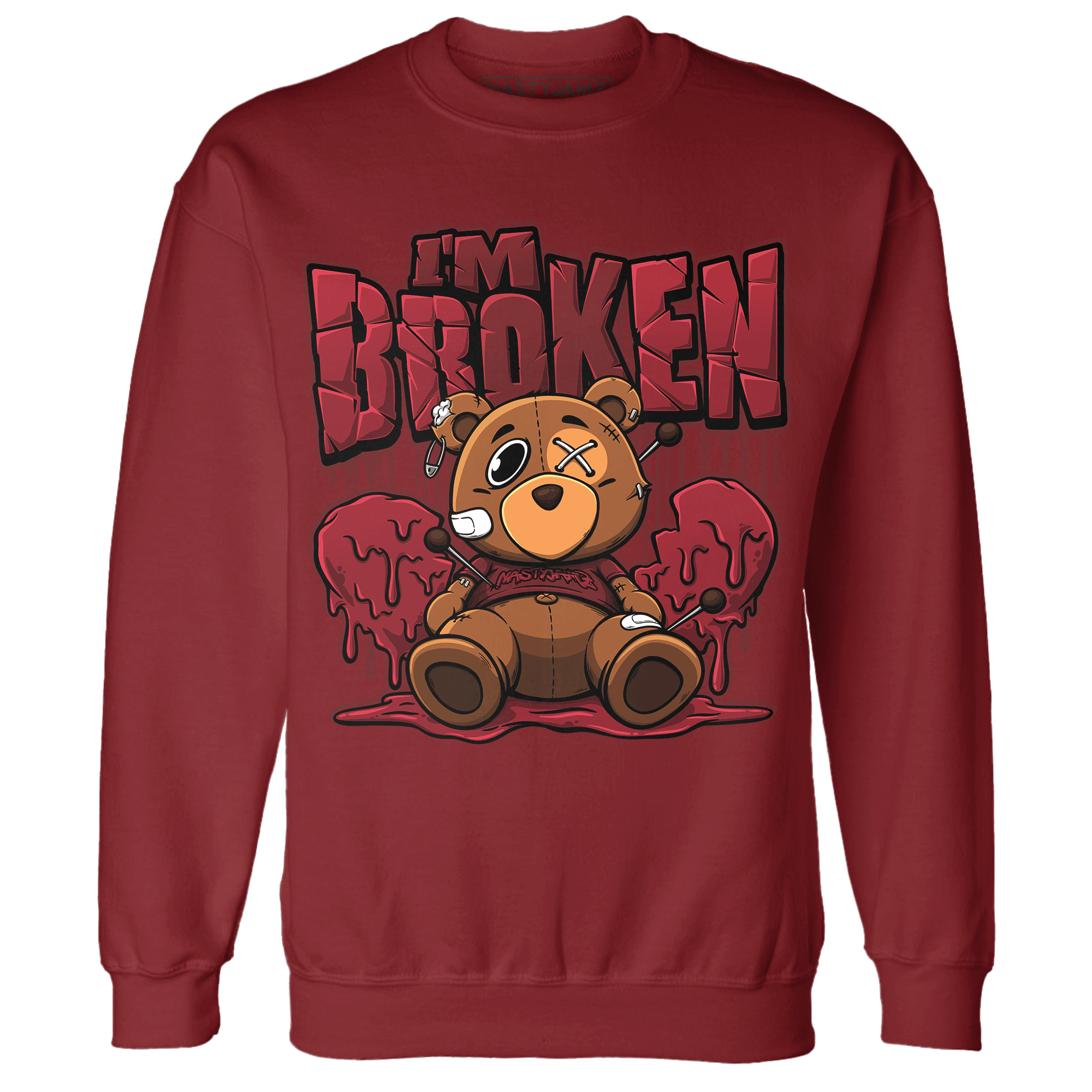 Cherry 12s Sweatshirt Match Im Broken BER - NastyJamz