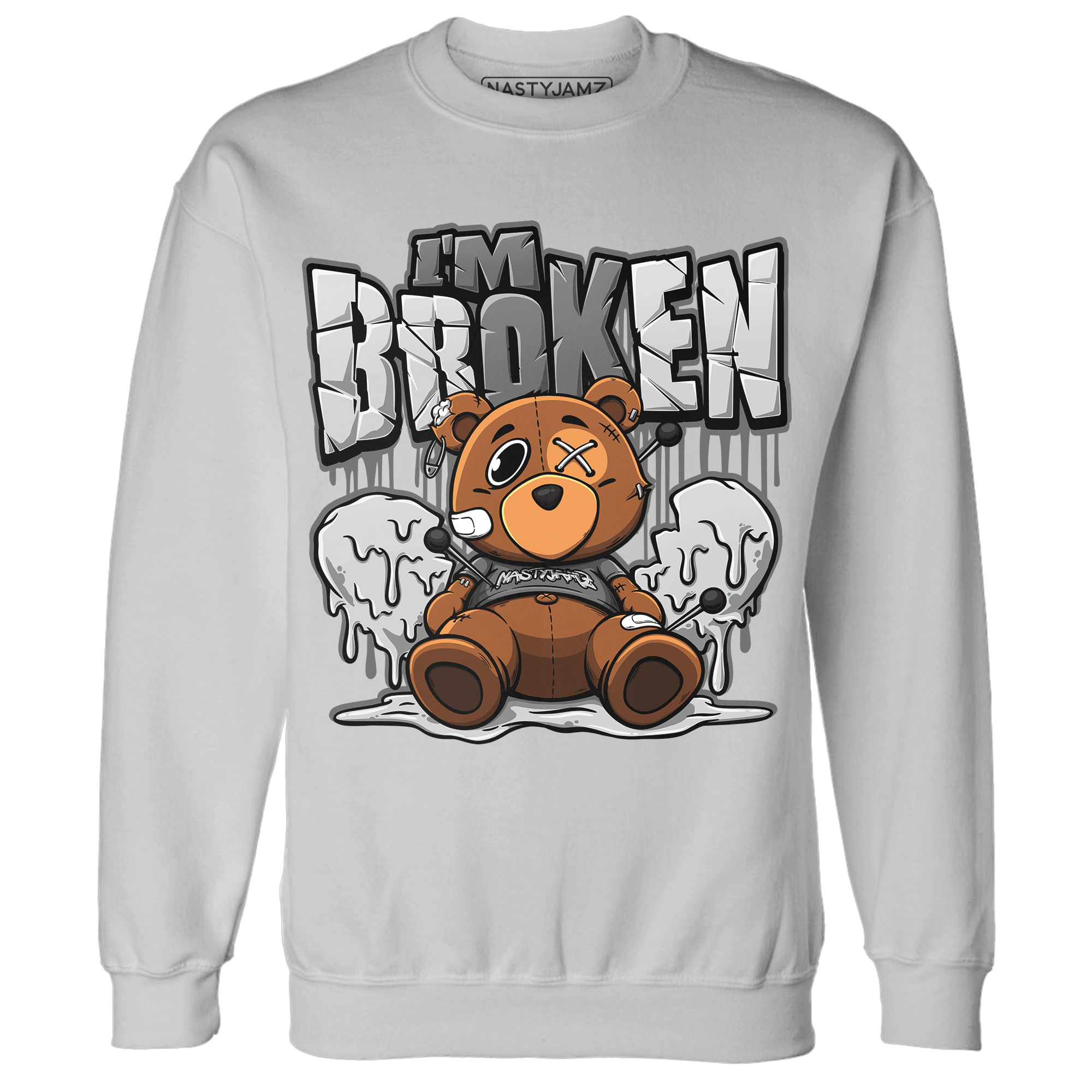 Retro High OG Black White 1s Sweatshirt Match Im Broken BER - NastyJamz