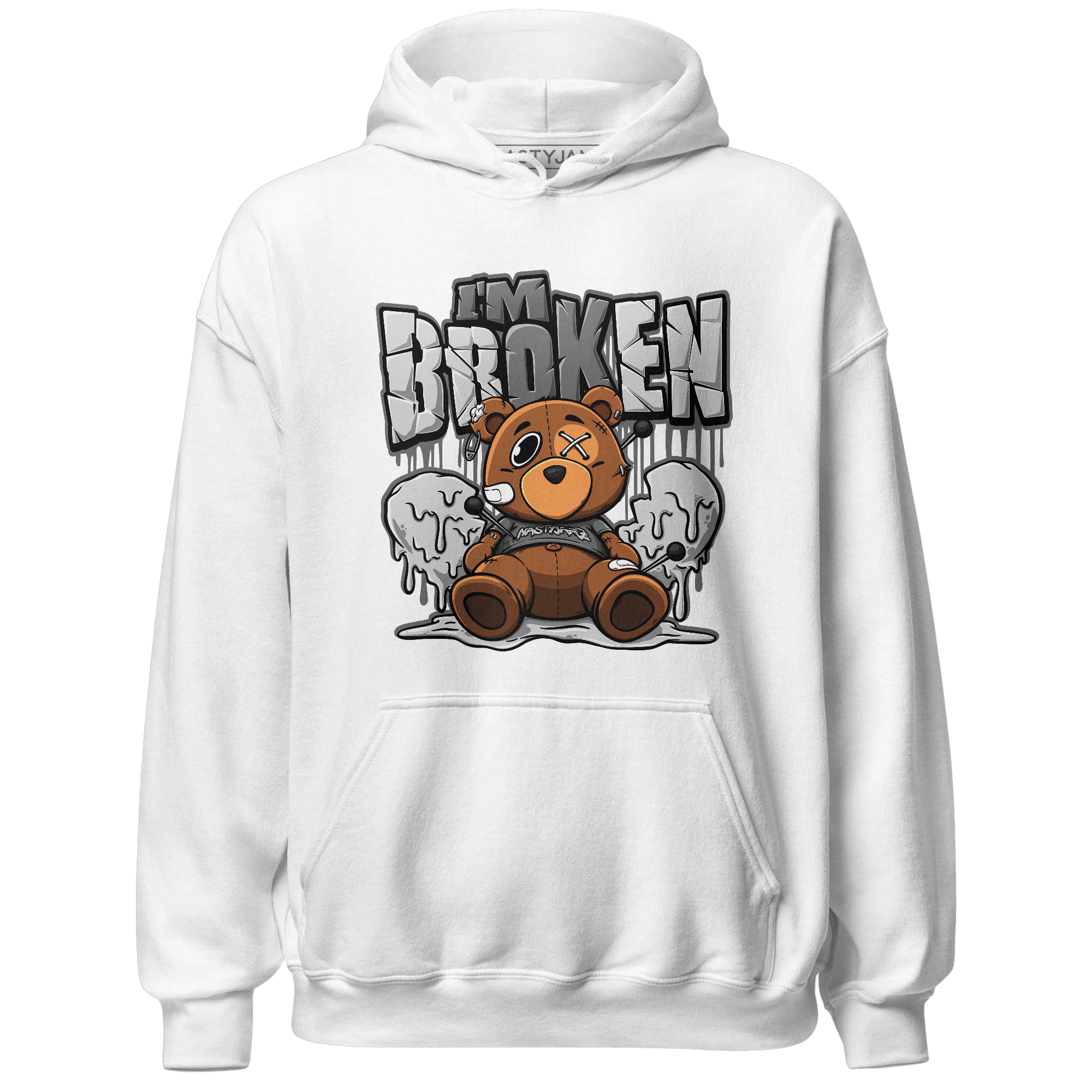 Retro High OG Black White 1s Hoodie Match Im Broken BER - NastyJamz