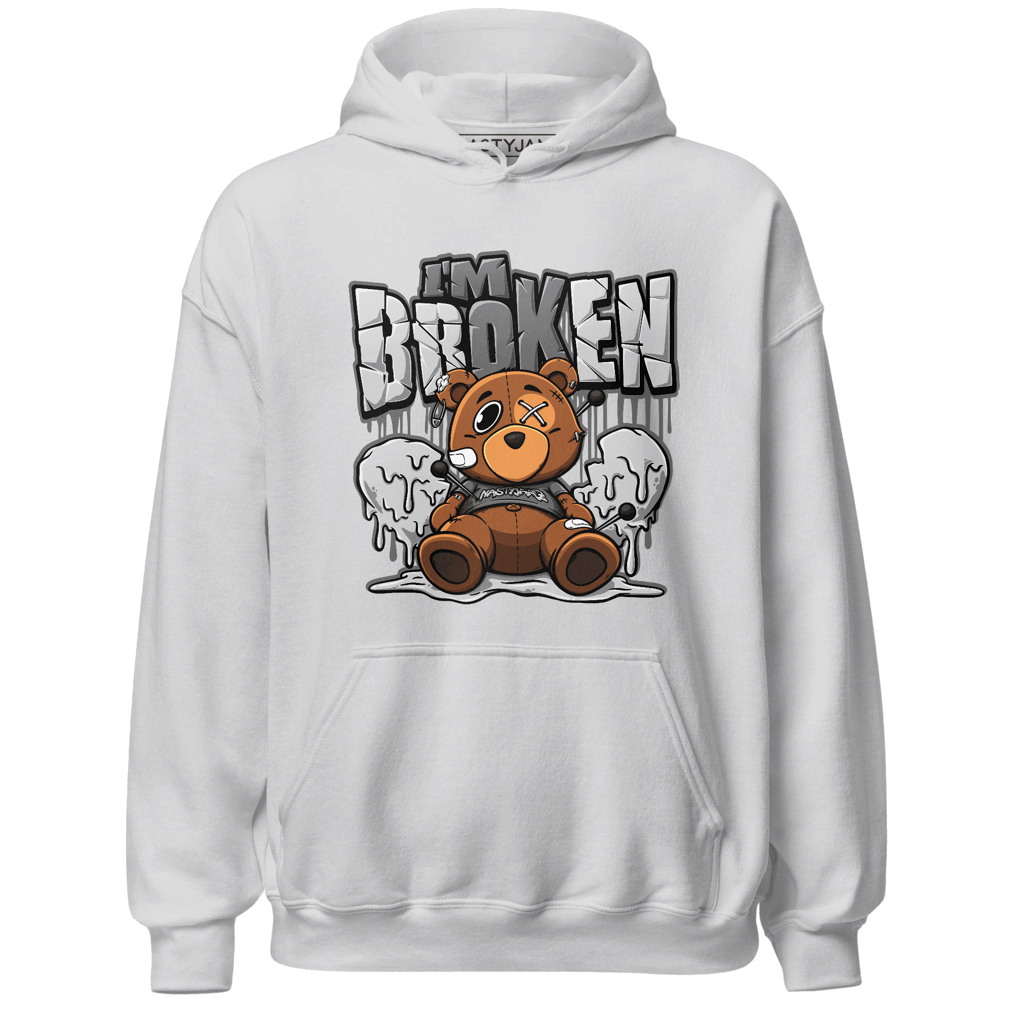 Retro High OG Black White 1s Hoodie Match Im Broken BER - NastyJamz