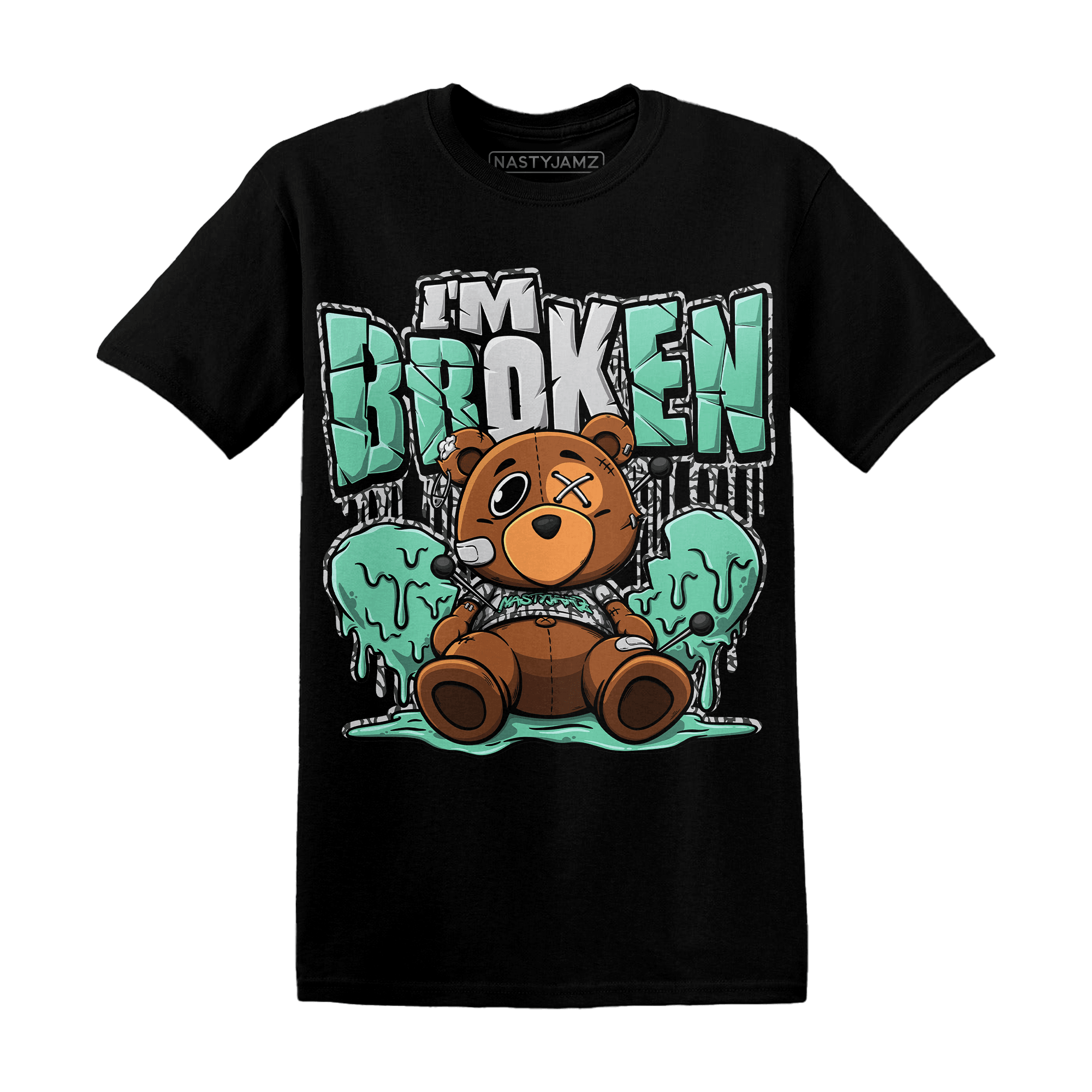 Green Glow 3s T Shirt Im Broken BER - NastyJamz