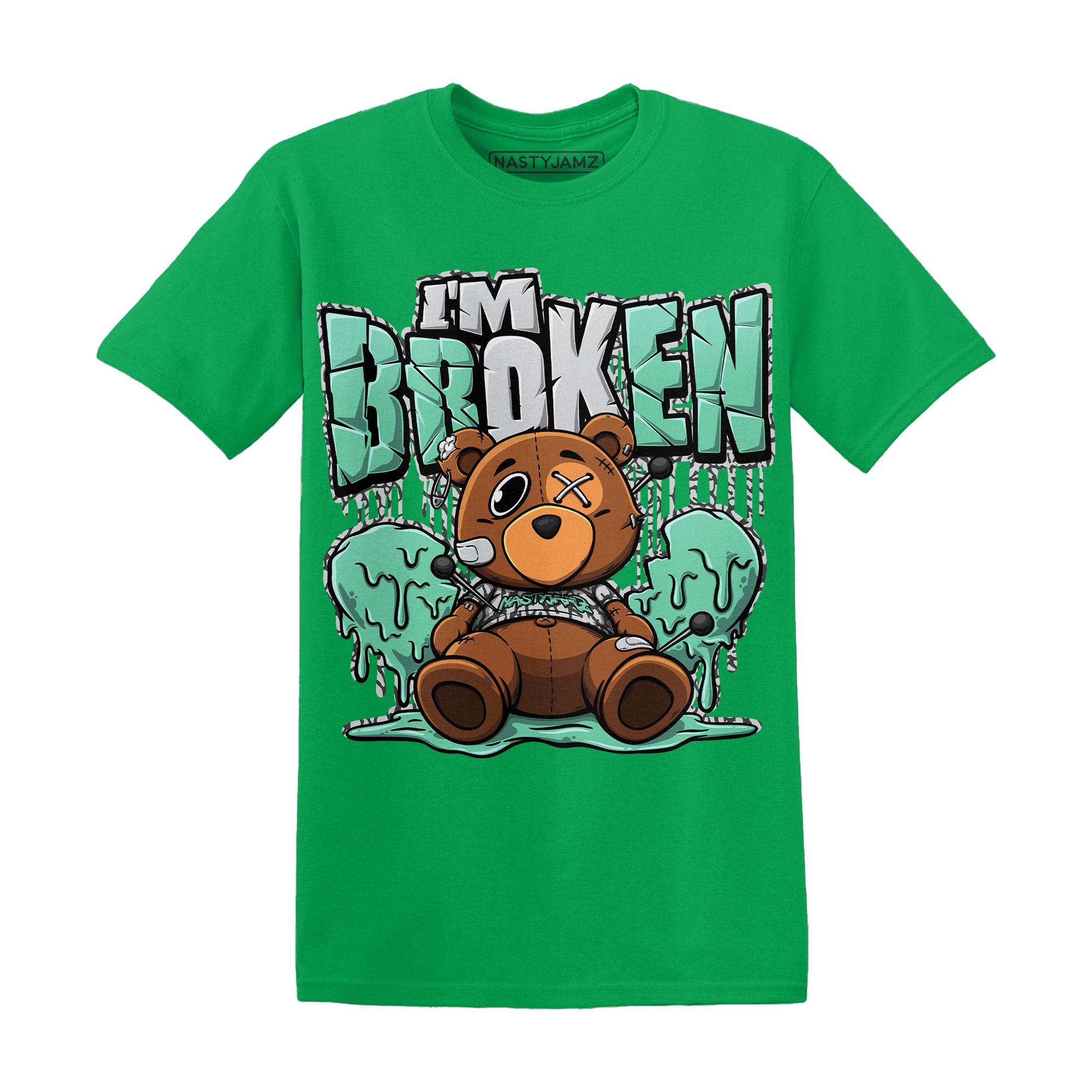 Green Glow 3s T Shirt Im Broken BER - NastyJamz