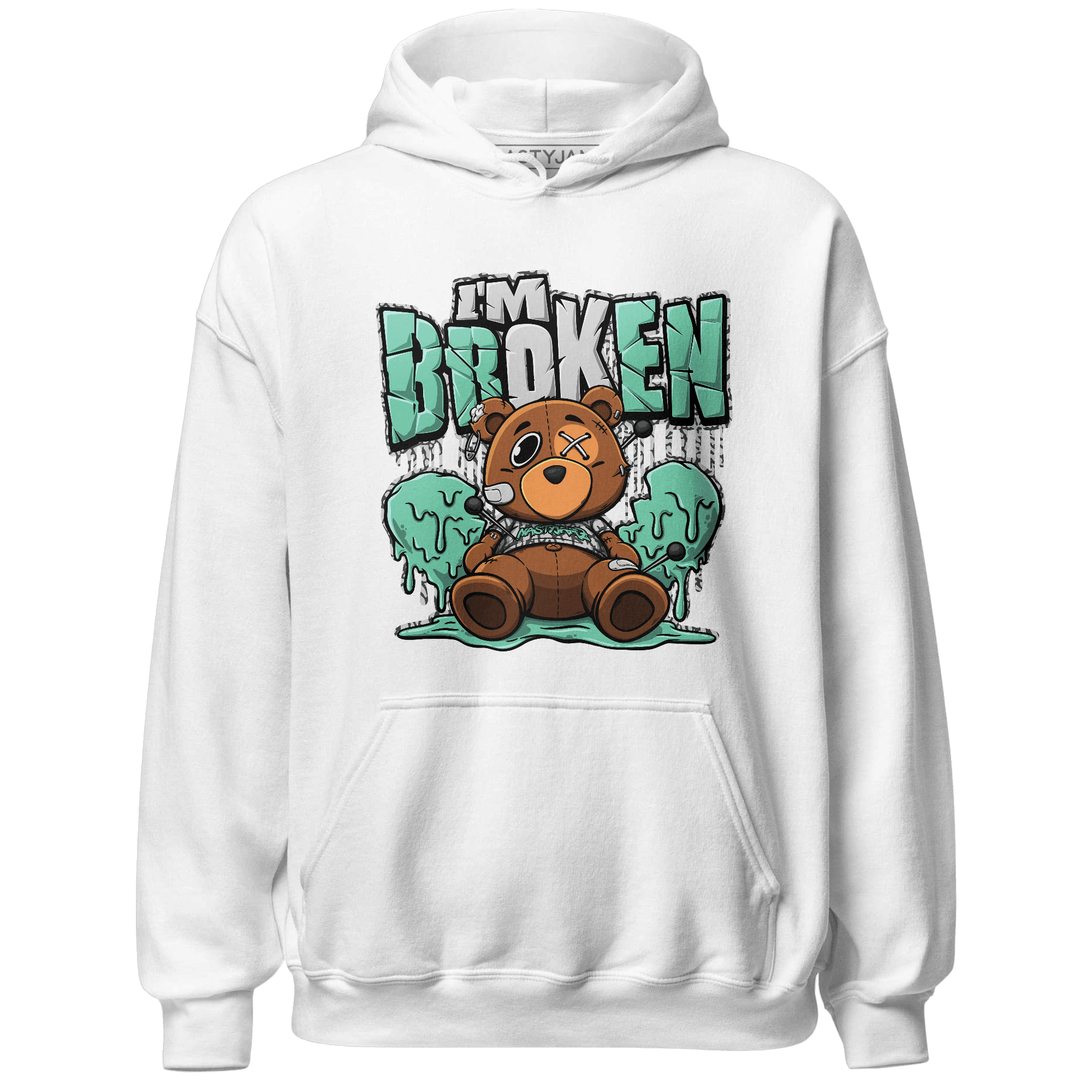 Green Glow 3s Hoodie Match Im Broken BER - NastyJamz