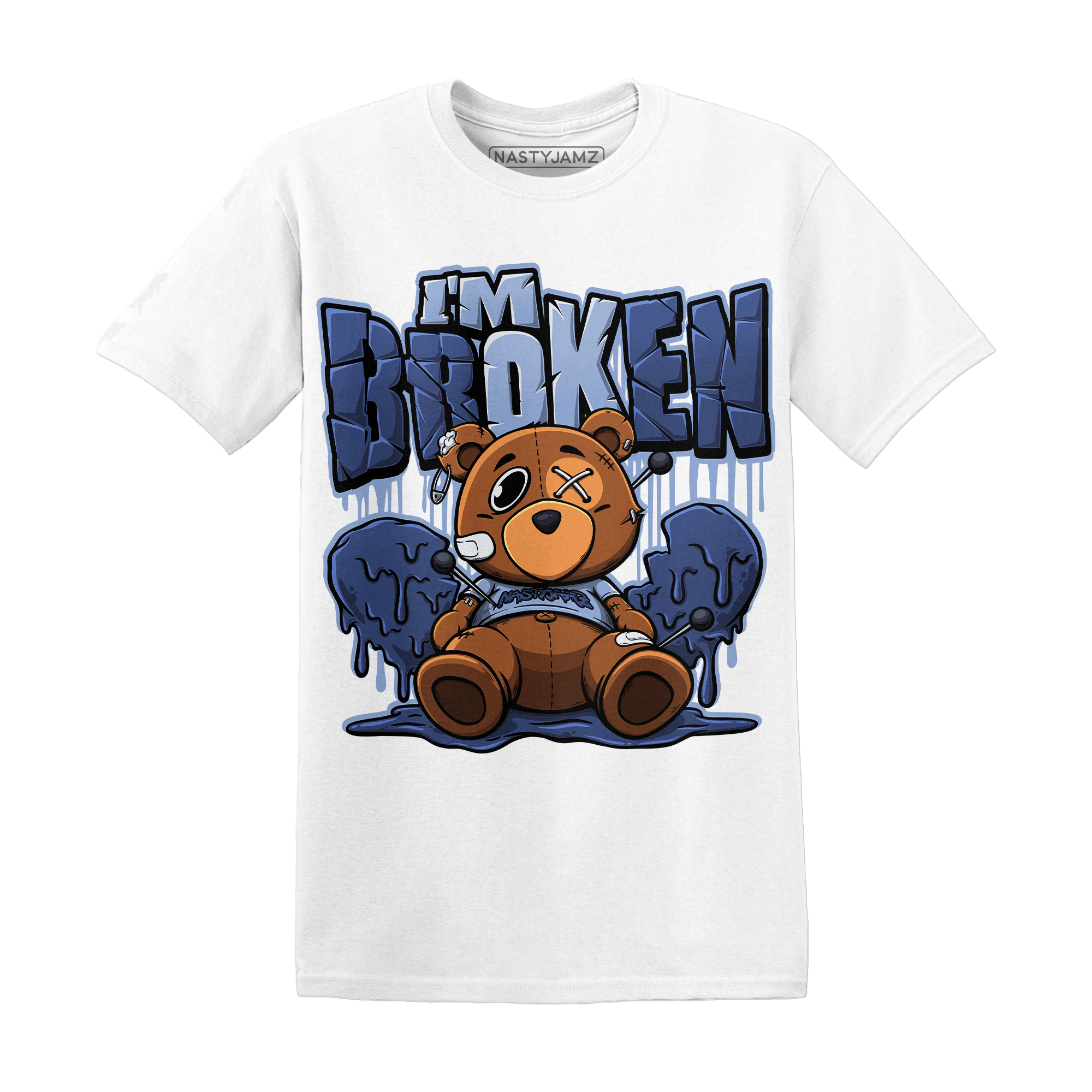 Midnight Navy 5s T Shirt Im Broken BER - NastyJamz