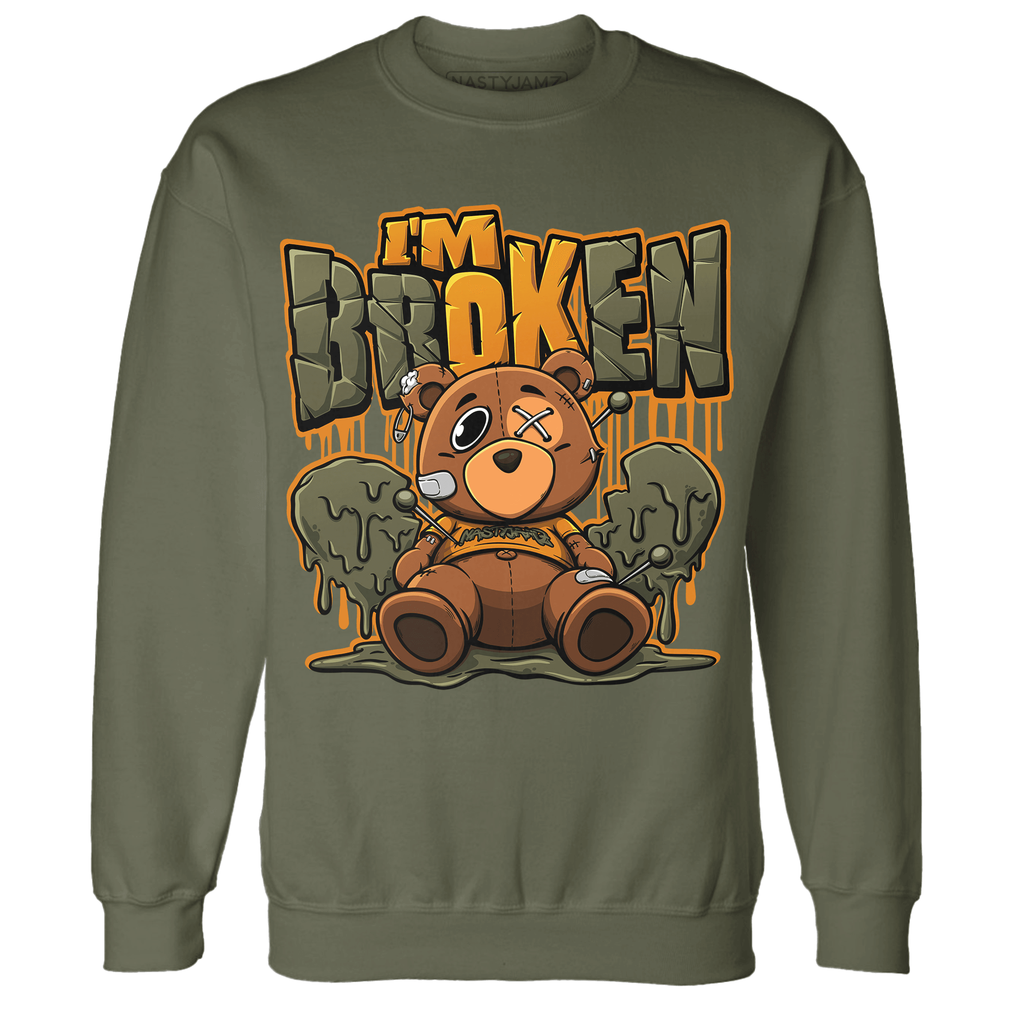 Olive 5s Sweatshirt Match Im Broken BER - NastyJamz