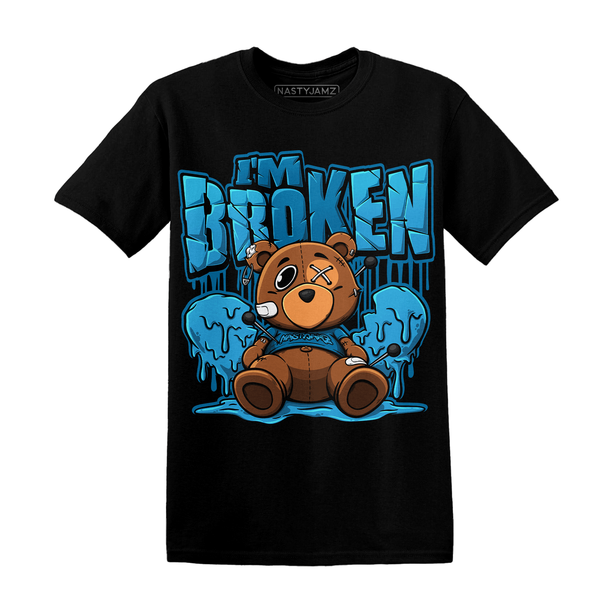 Powder Blue 9s T Shirt Im Broken BER - NastyJamz