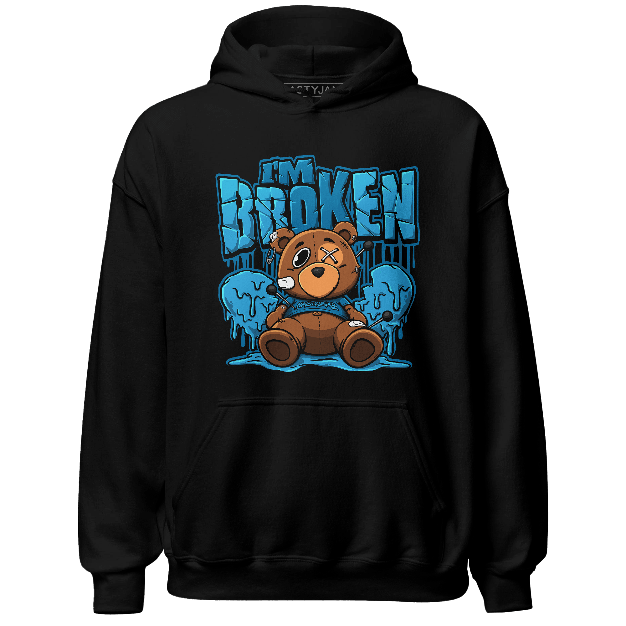 Powder Blue 9s Hoodie Match Im Broken BER - NastyJamz