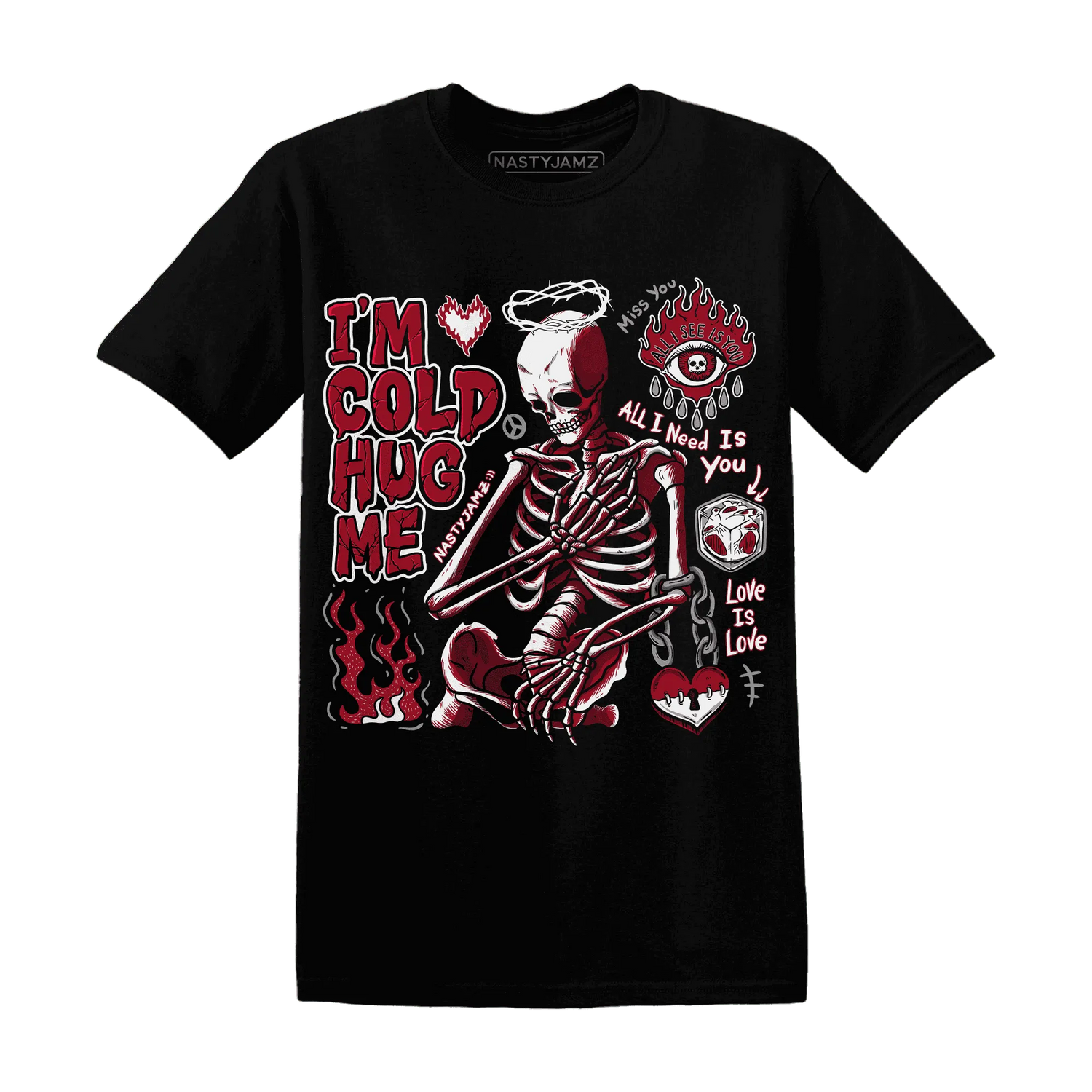 Retro-Red-Taxi-12s-NastyJamz-T-Shirt-Match-Im-Cold-Hug-Me