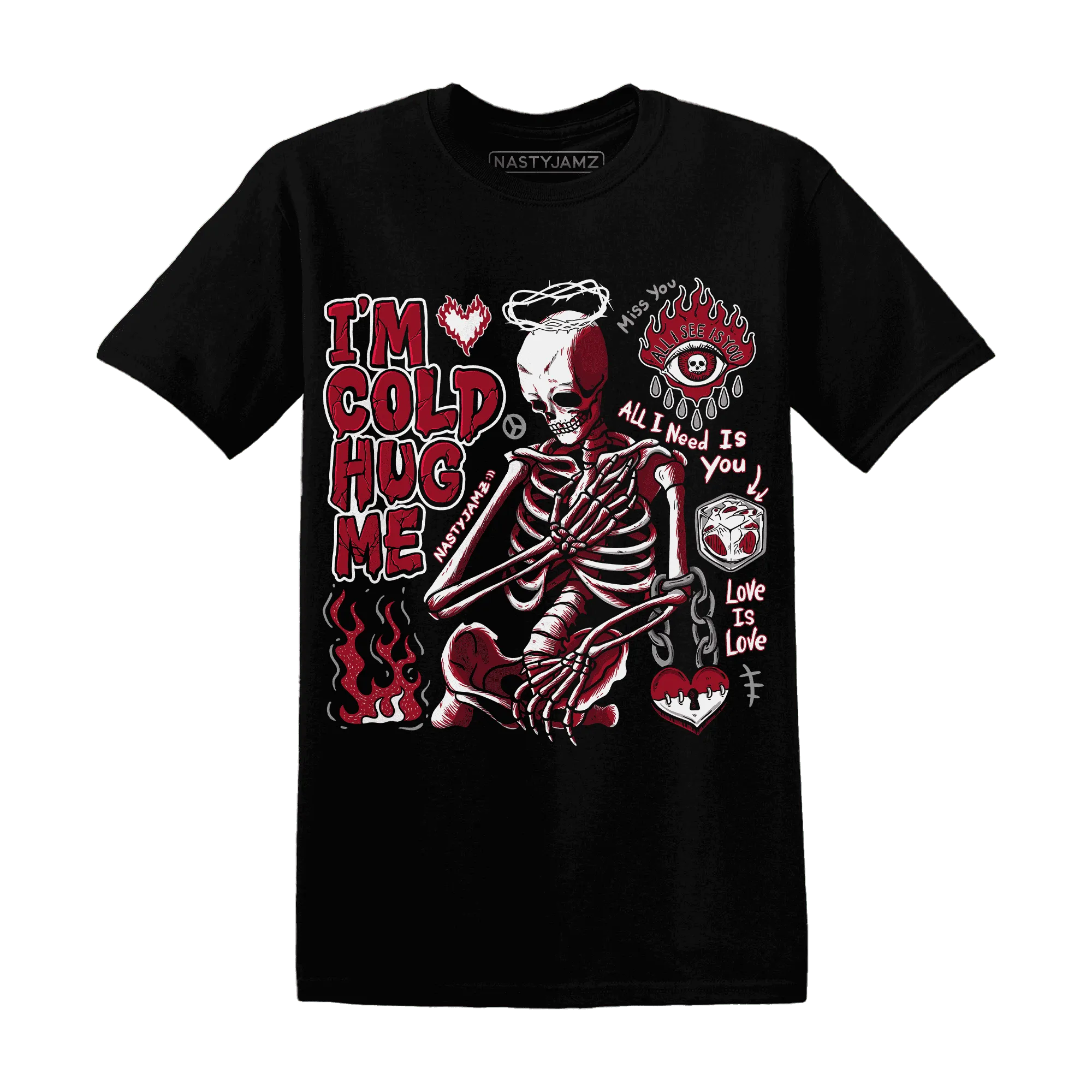 Retro-Red-Taxi-12s-NastyJamz-T-Shirt-Match-Im-Cold-Hug-Me