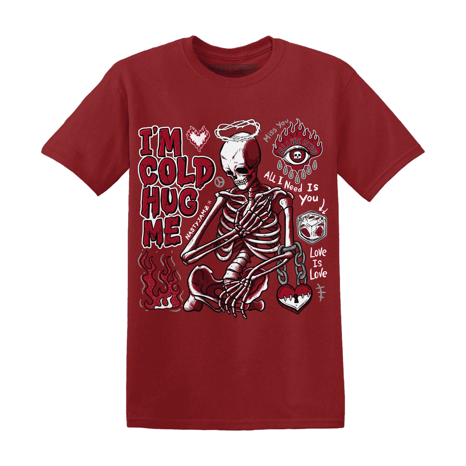 Retro-Red-Taxi-12s-NastyJamz-T-Shirt-Match-Im-Cold-Hug-Me