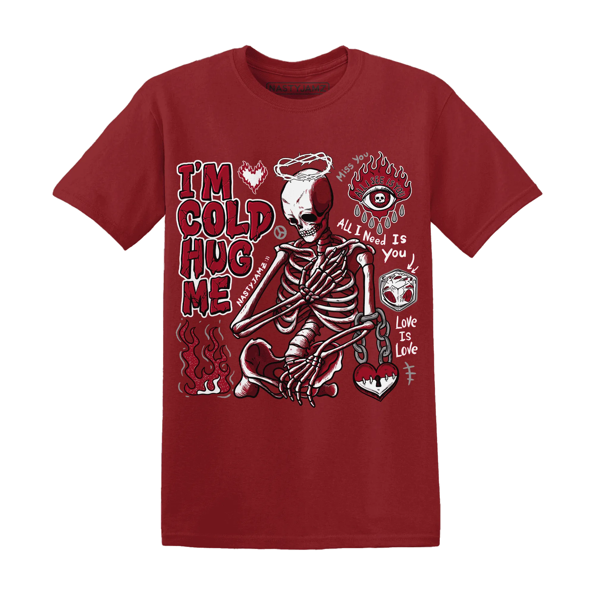 Retro-Red-Taxi-12s-NastyJamz-T-Shirt-Match-Im-Cold-Hug-Me
