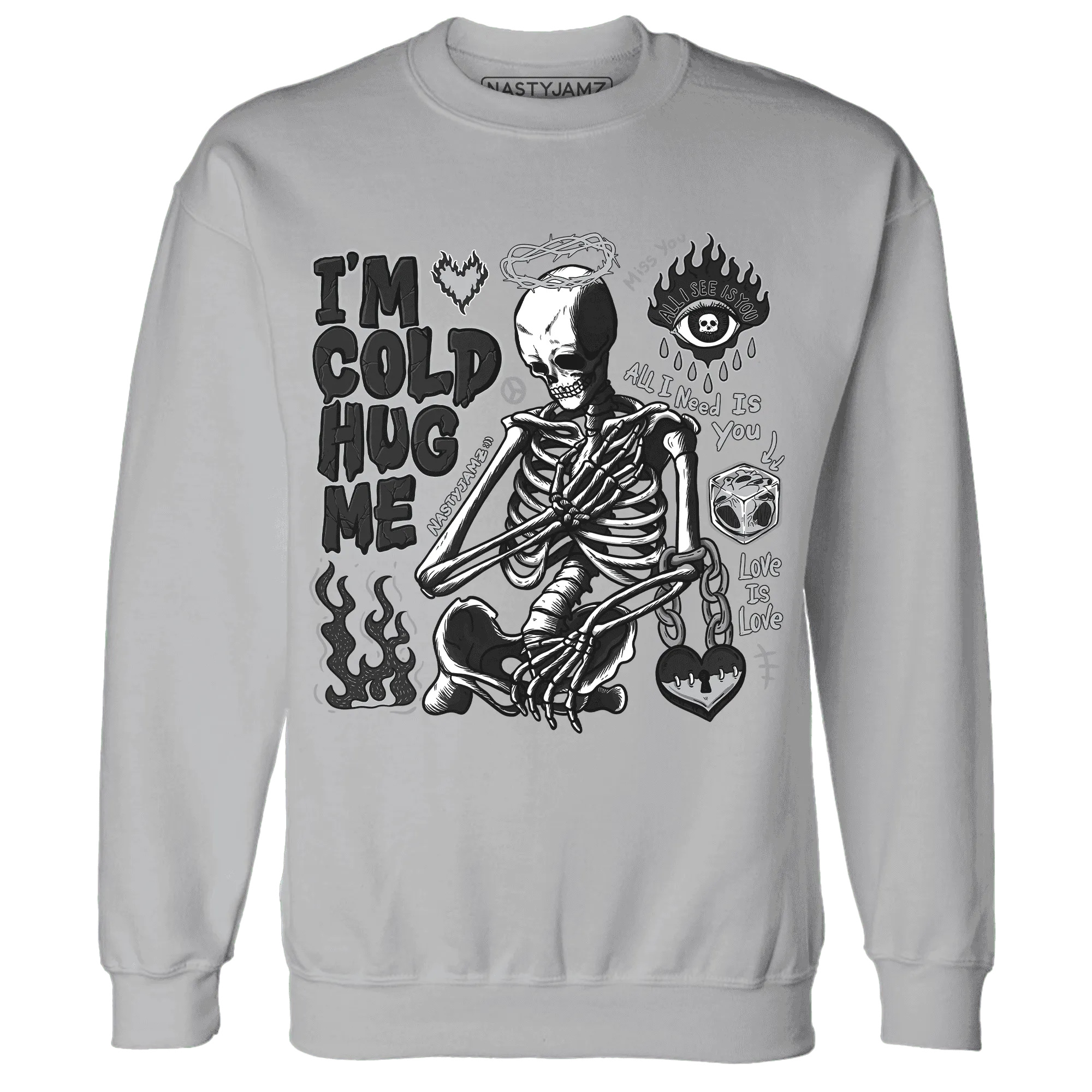 Wolf-Grey-12s-NastyJamz-Sweatshirt-Match-Im-Cold-Hug-Me