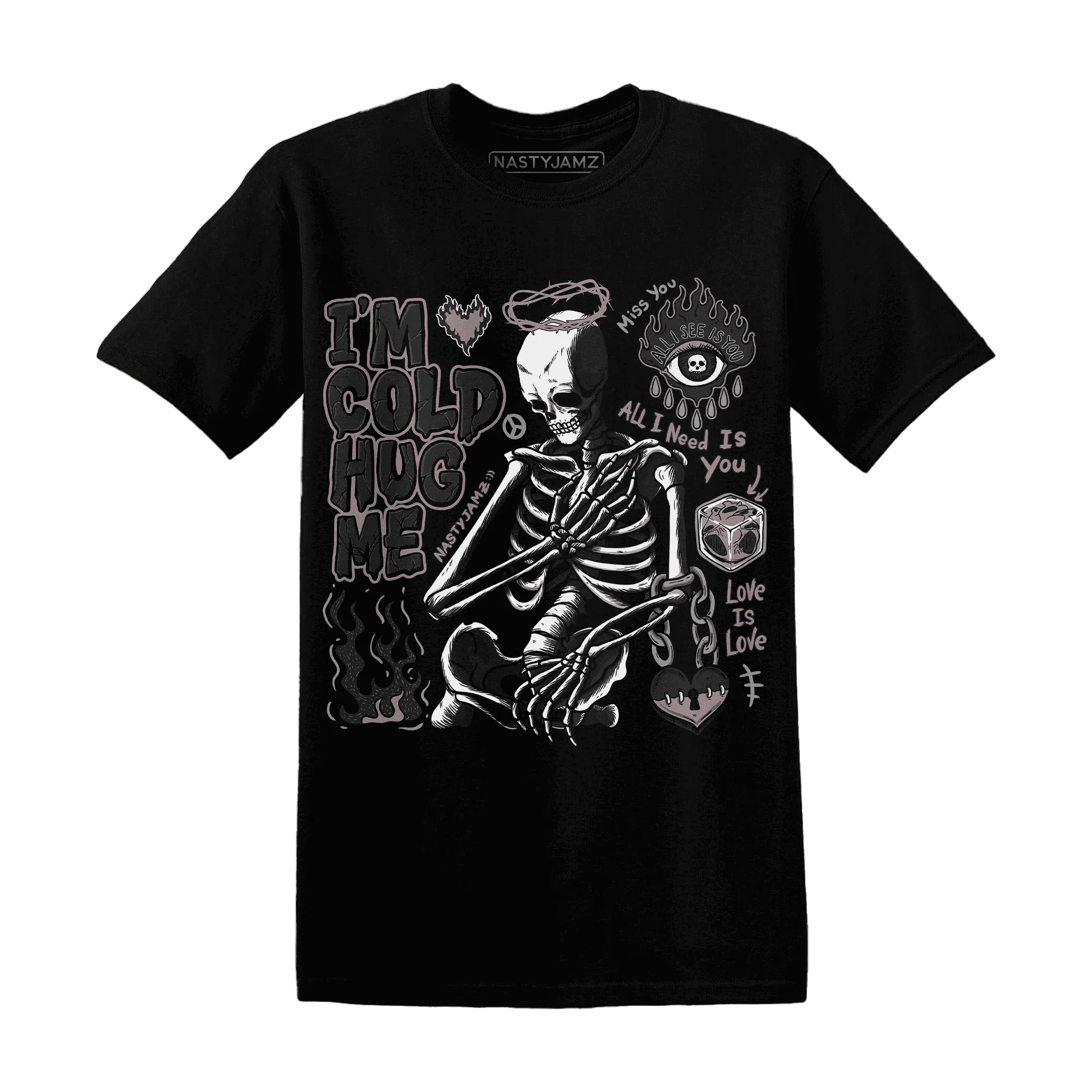 Black-Violet-Ore-3s-NastyJamz-T-Shirt-Match-Im-Cold-Hug-Me