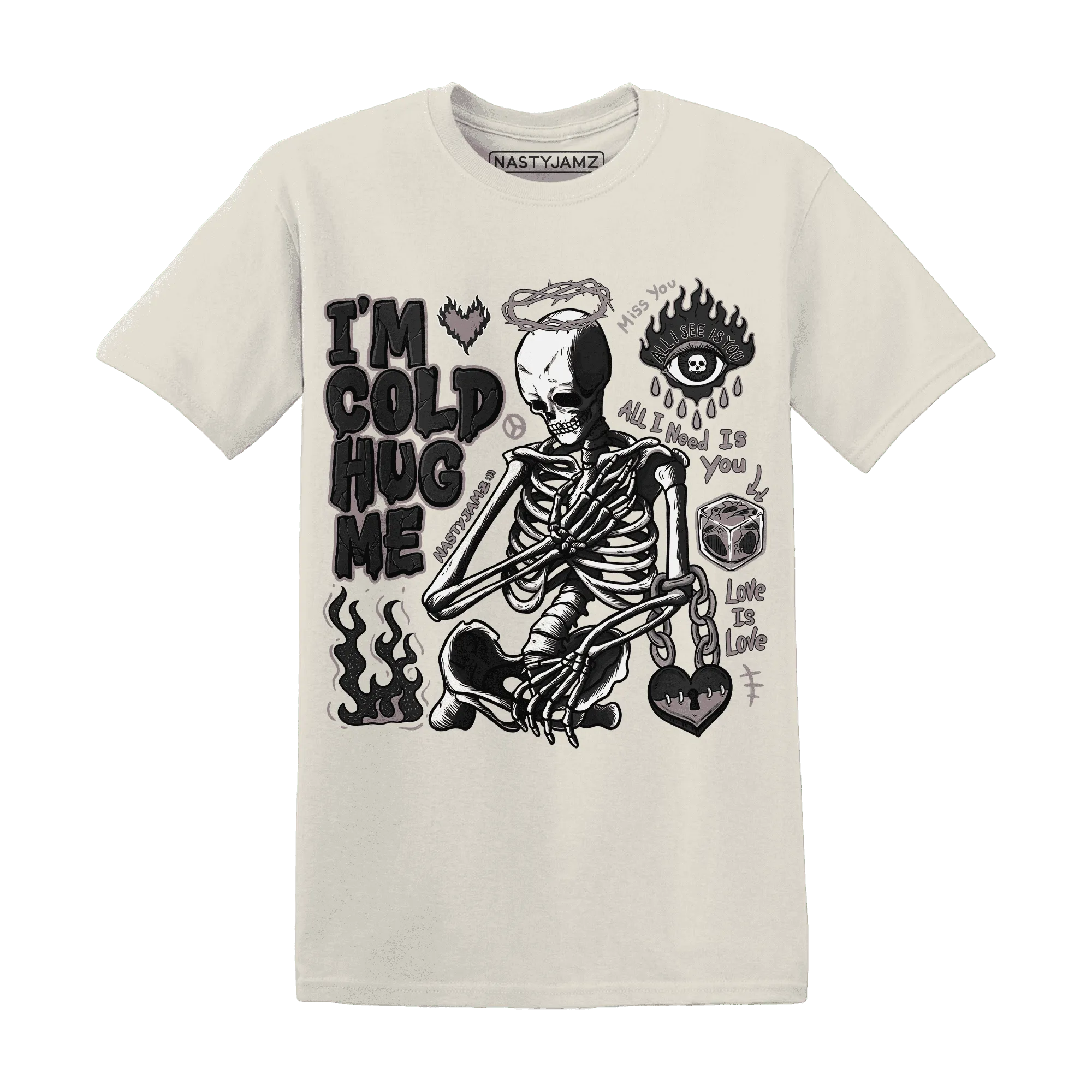 Black-Violet-Ore-3s-NastyJamz-T-Shirt-Match-Im-Cold-Hug-Me