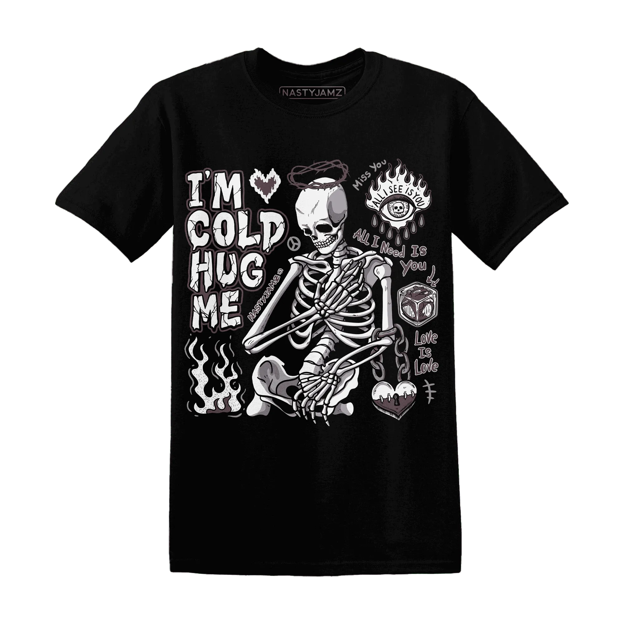 Burgundy-Crush-3s-NastyJamz-T-Shirt-Match-Im-Cold-Hug-Me