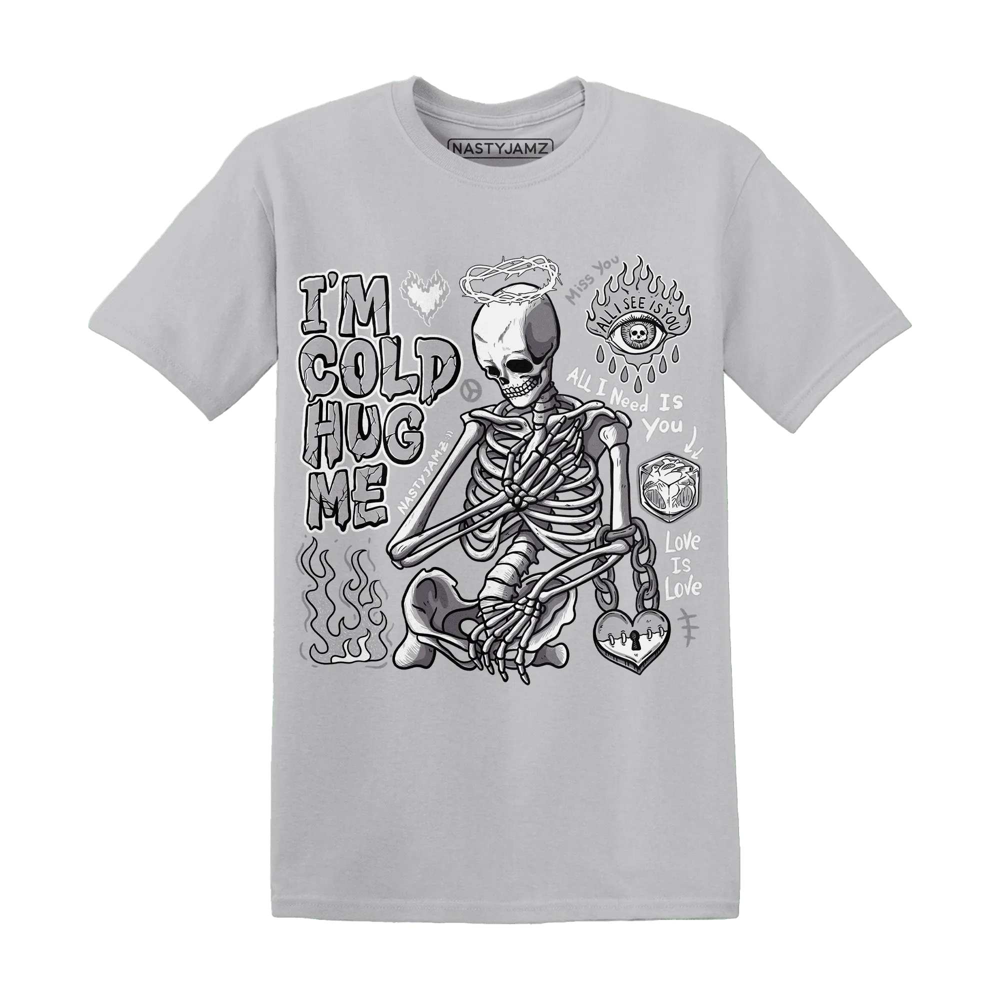 Cement-Grey-3s-NastyJamz-T-Shirt-Match-Im-Cold-Hug-Me