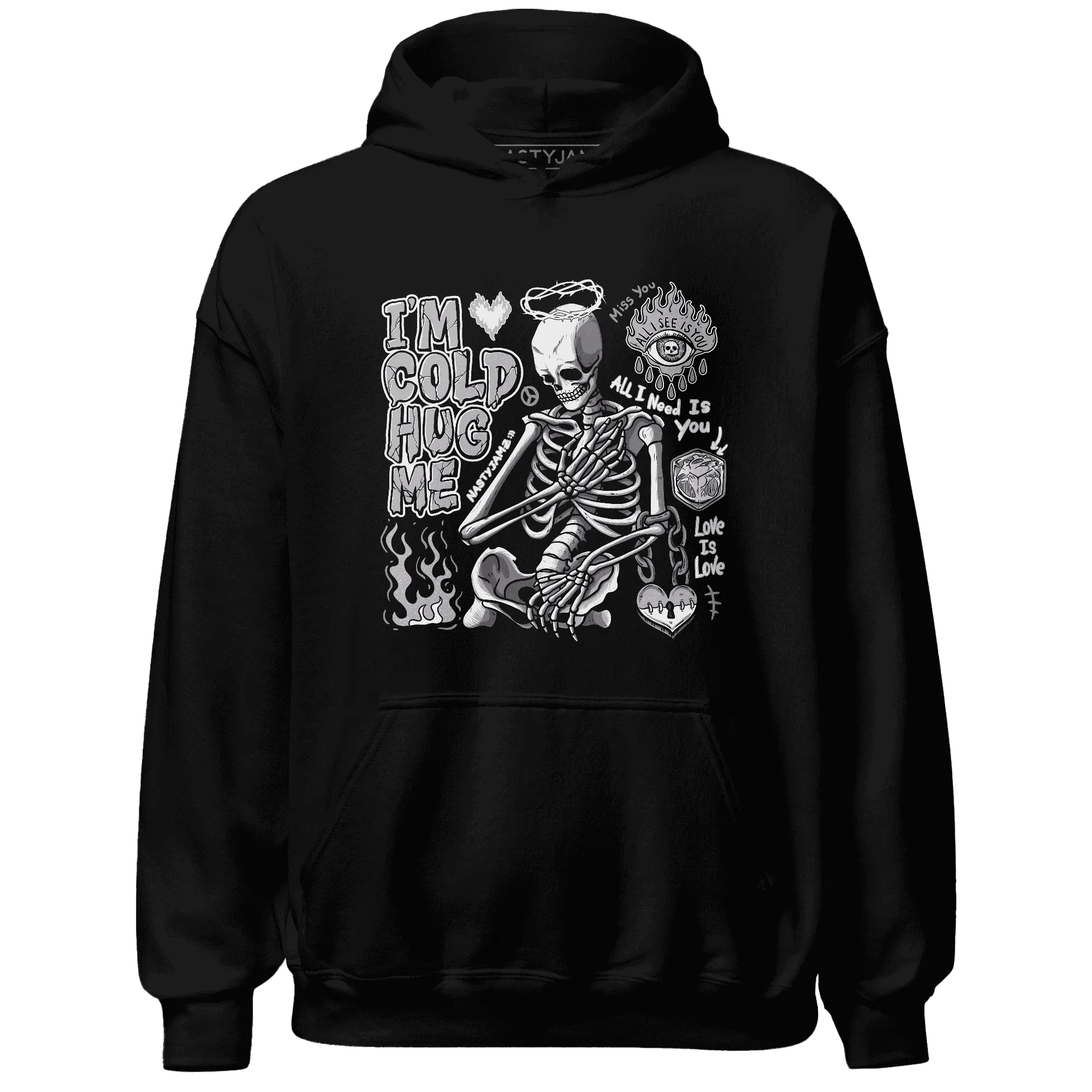 Cement-Grey-3s-NastyJamz-Hoodie-Match-Im-Cold-Hug-Me