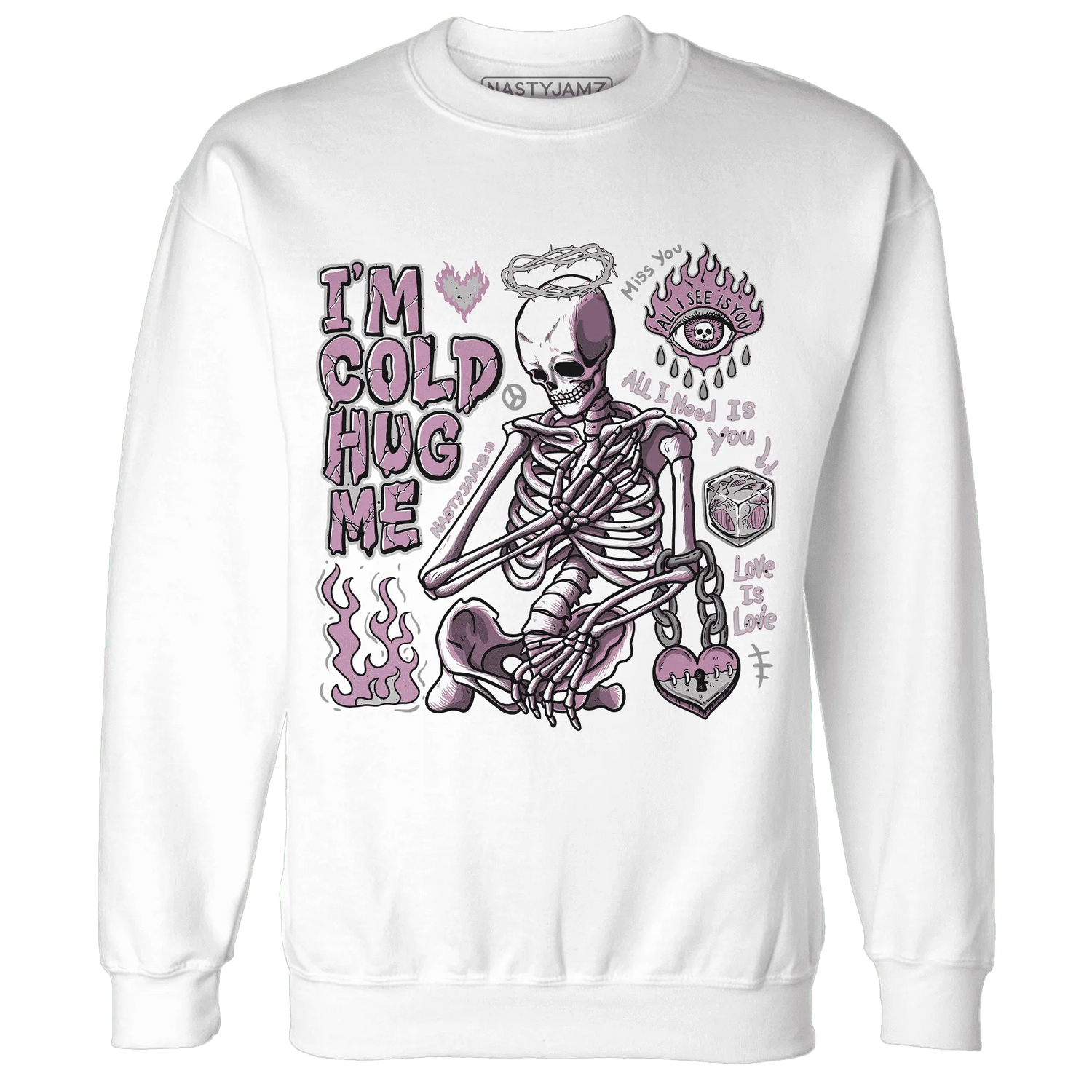 Orchid-Neutral-Grey-Black-White-4s-Sweatshirt-Match-Im-Cold-Hug-Me